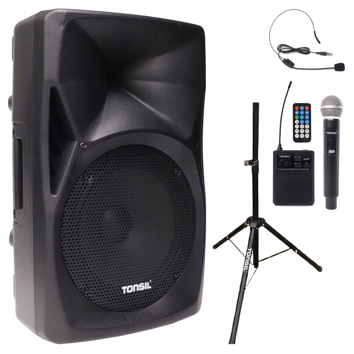 TONSIL ZP 12 PORTABLE PA SYSTEM + HEAD MICROPHONE + DYNAMIC + TRIPOD