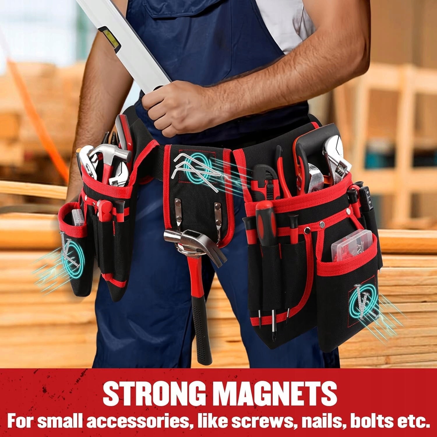 TOOL ASSEMBLY BELT FOR CONSTRUCTION TOOLS ADJUSTABLE 22 POCKETS Manufacturer code 3B#28