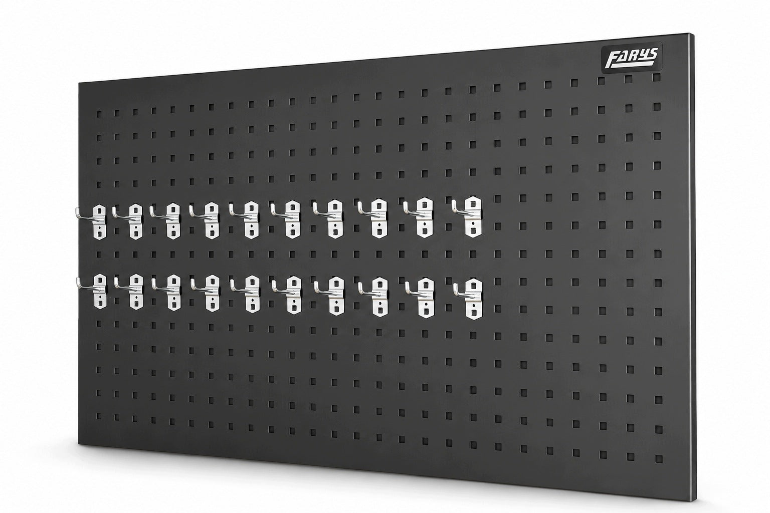 TOOL BOARD METAL WORKSHOP WALL +20 HOOKS 104x60cm FARYS Brand Farys