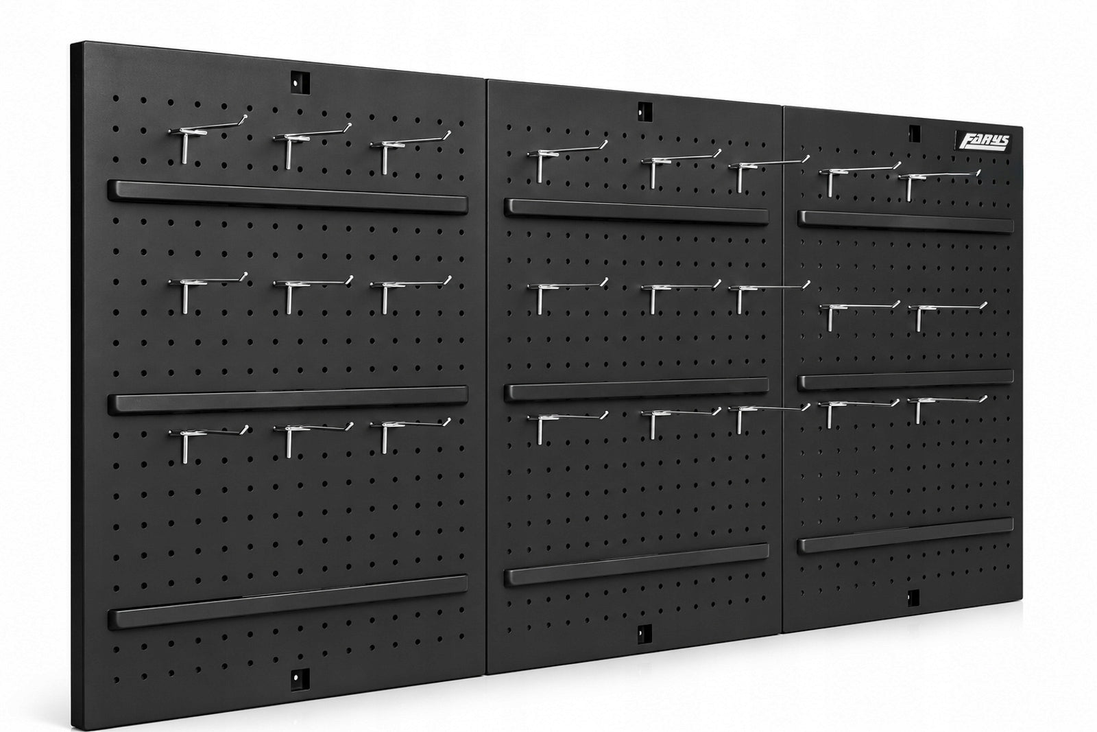 TOOL BOARD METAL WORKSHOP WALL + HOOKS 125x60 cm FARYS