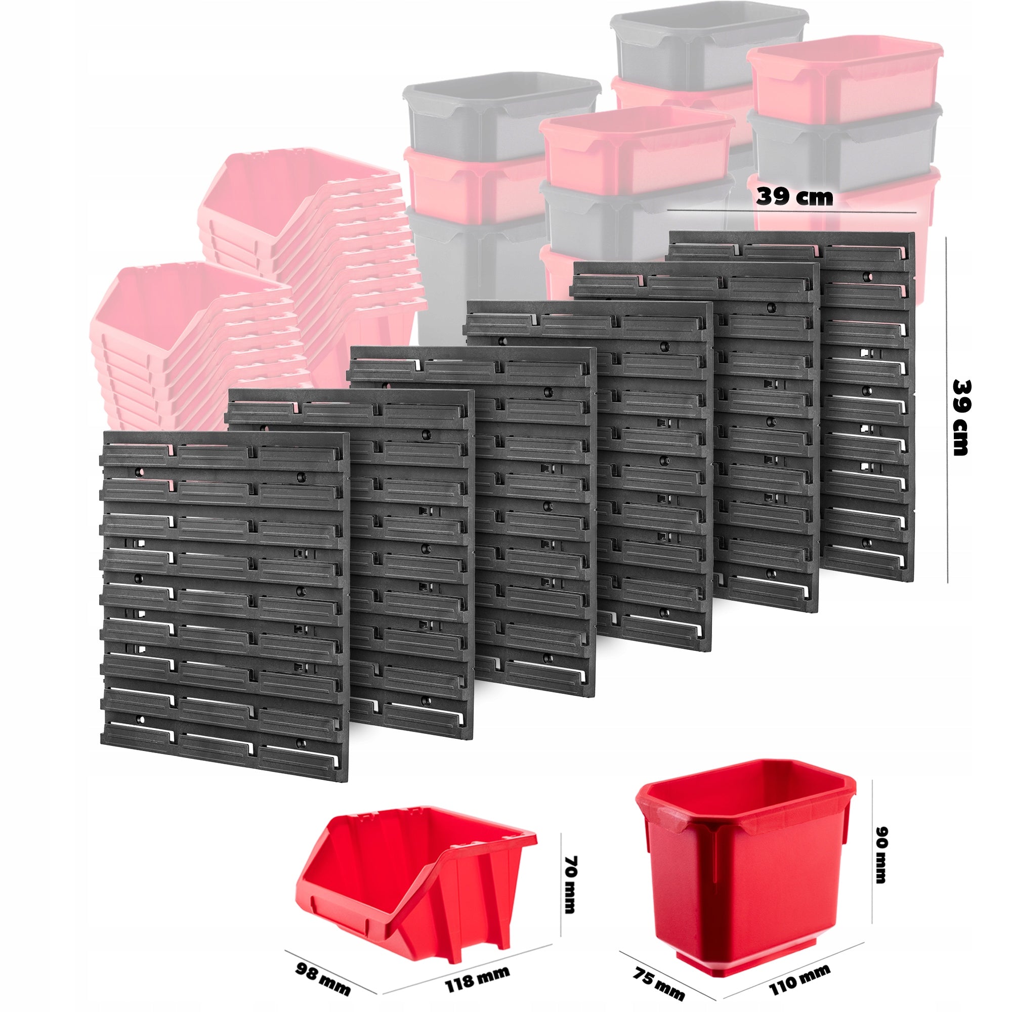 TOOL BOARD WALL 117x78cm 77EL WORKSHOP GARAGE LITTER BOXES CONTAINERS Kind pegboard