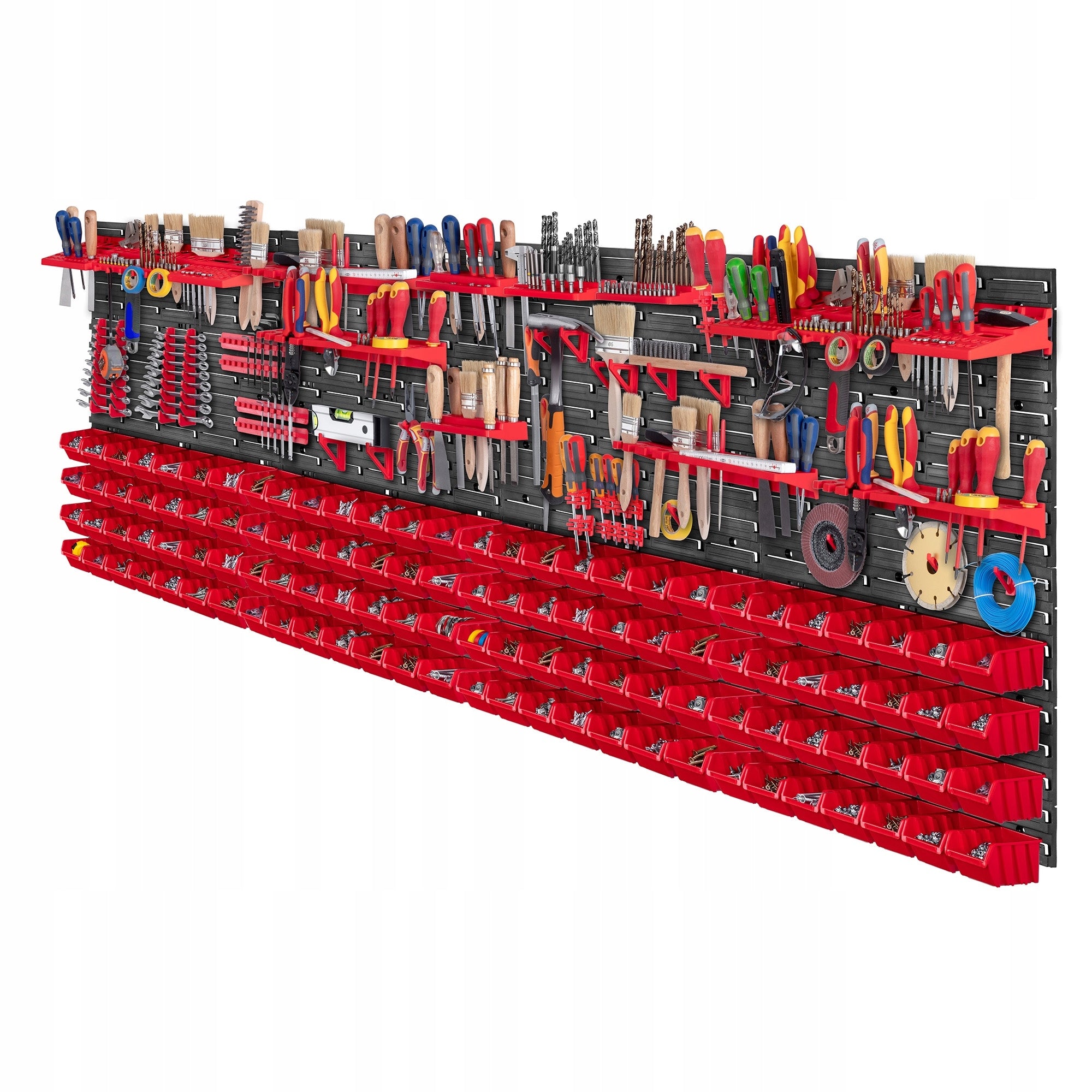 TOOL BOARD WORKSHOP WALL 232x78cm 112 CUVETTE 40 HANDLES GARAGE Brand Kadax