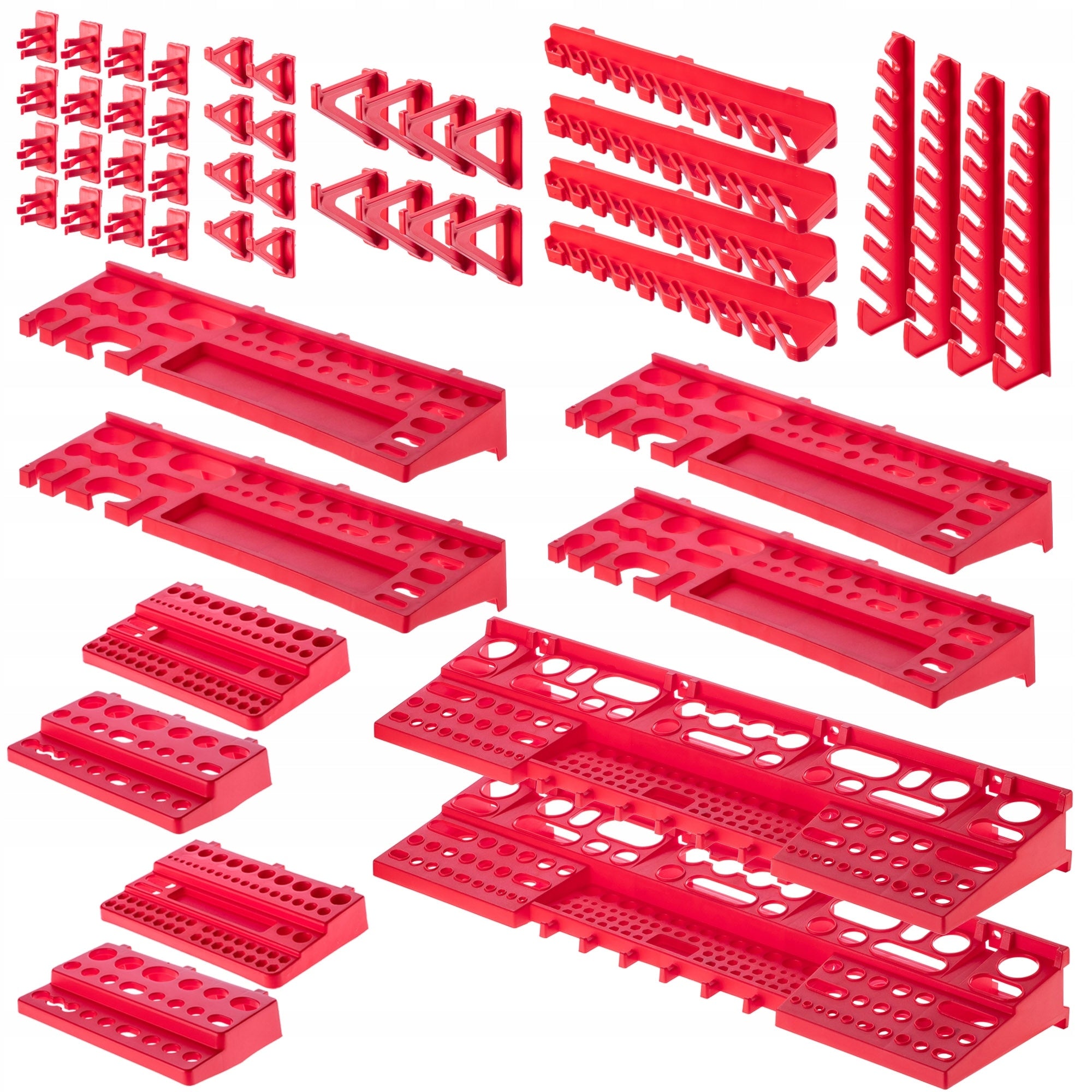 TOOL BOARD WORKSHOP WALL 232x78cm 112 CUVETTE 40 HANDLES GARAGE Kind pegboard