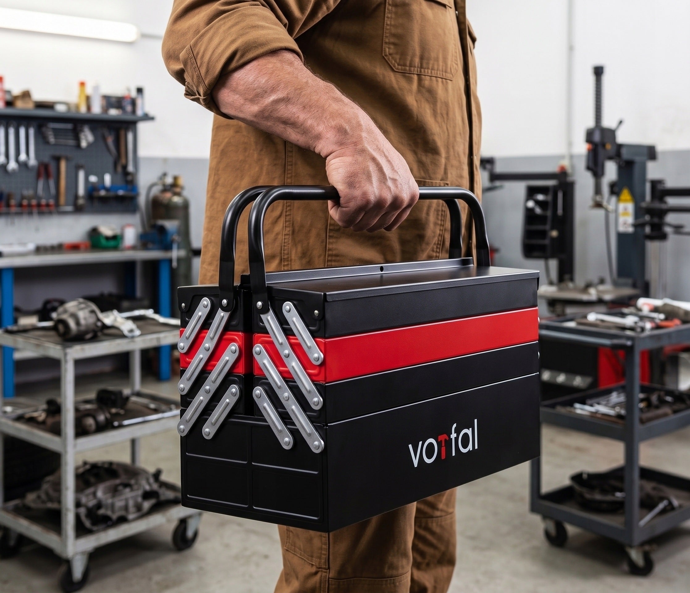 TOOL BOX METAL TOOL BOX FOLD-OUT ORGANIZER Brand Vorfal