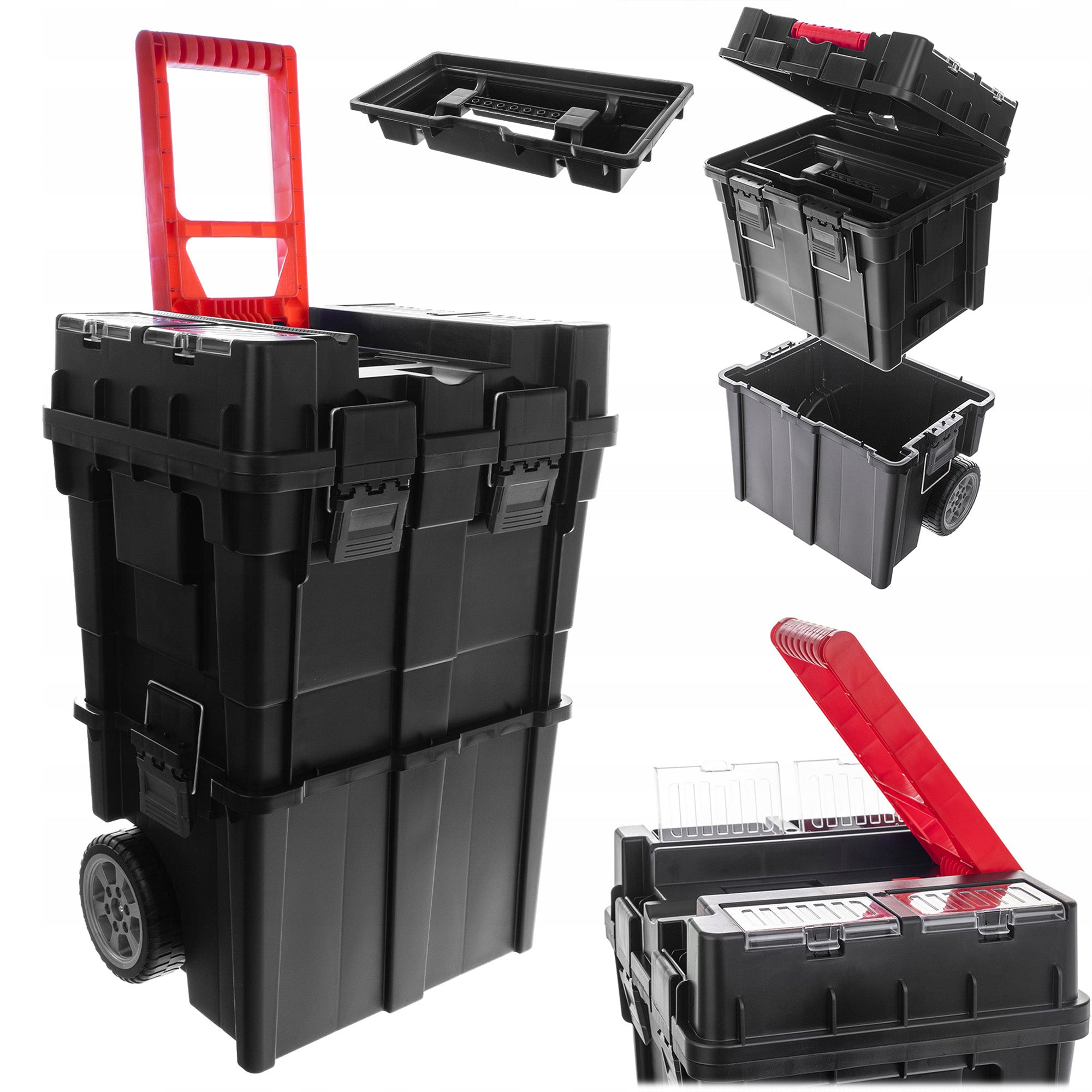 TOOL BOX ON WHEELS SUITCASE WORKSHOP BOX LARGE MODULAR