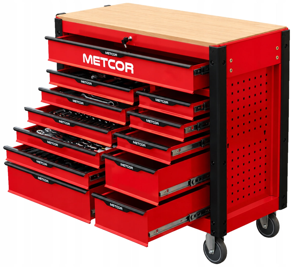 TOOL CABINET WORKBENCH DRAWER TROLLEY METCOR CD912 12 DRAWERS
