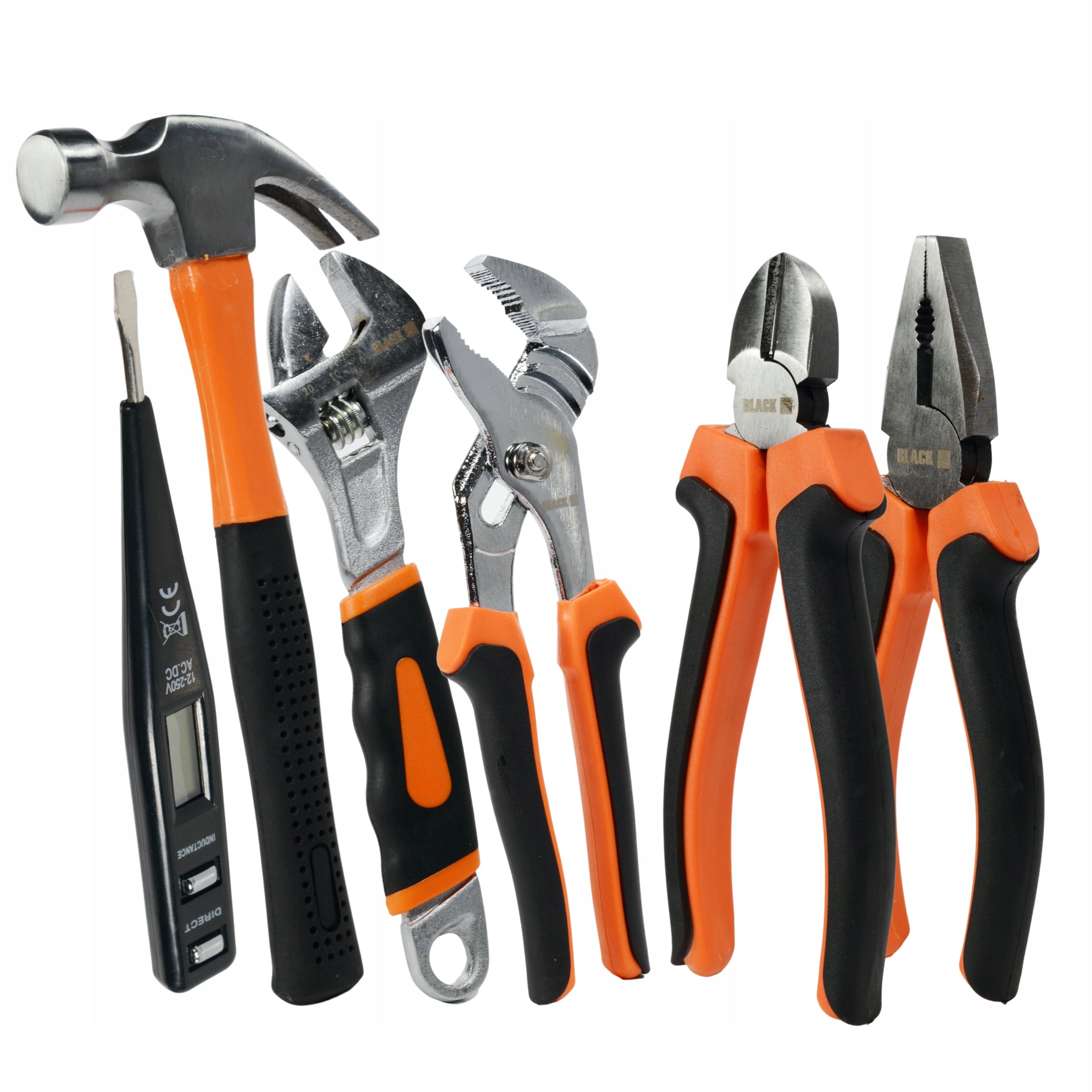 TOOL CASE 100el KEYS BITS SCREWDRIVERS HAMMER PLIERS CRV BLACK Brand Black