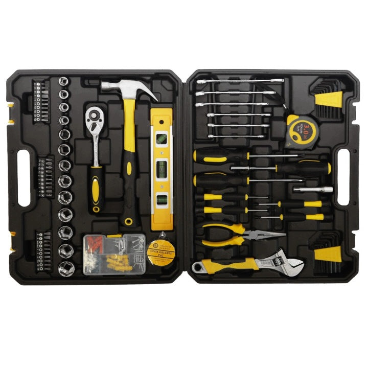 TOOL CASE TOOL SET WRENCHES SCREWDRIVERS BITS 140 ELEMENTS Brand Bauerkraft