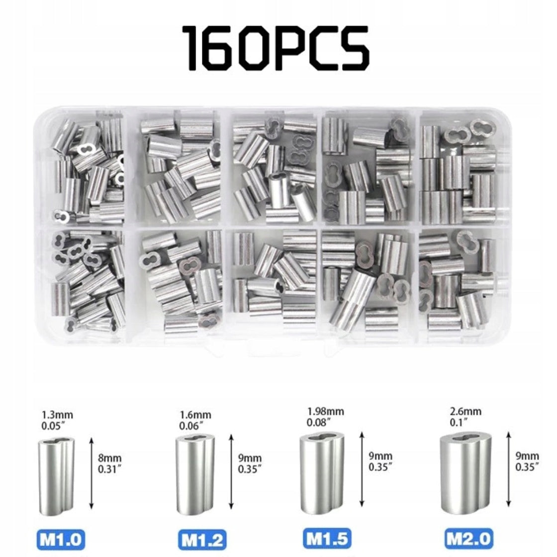 TOOL FOR CRIMPING STEEL CABLES CRIMPER +160x BARREL BUSHINGS Brand Zaxer