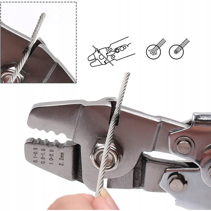 TOOL FOR CRIMPING STEEL CABLES CRIMPER 160x BARREL BUSHINGS Packaging status original
