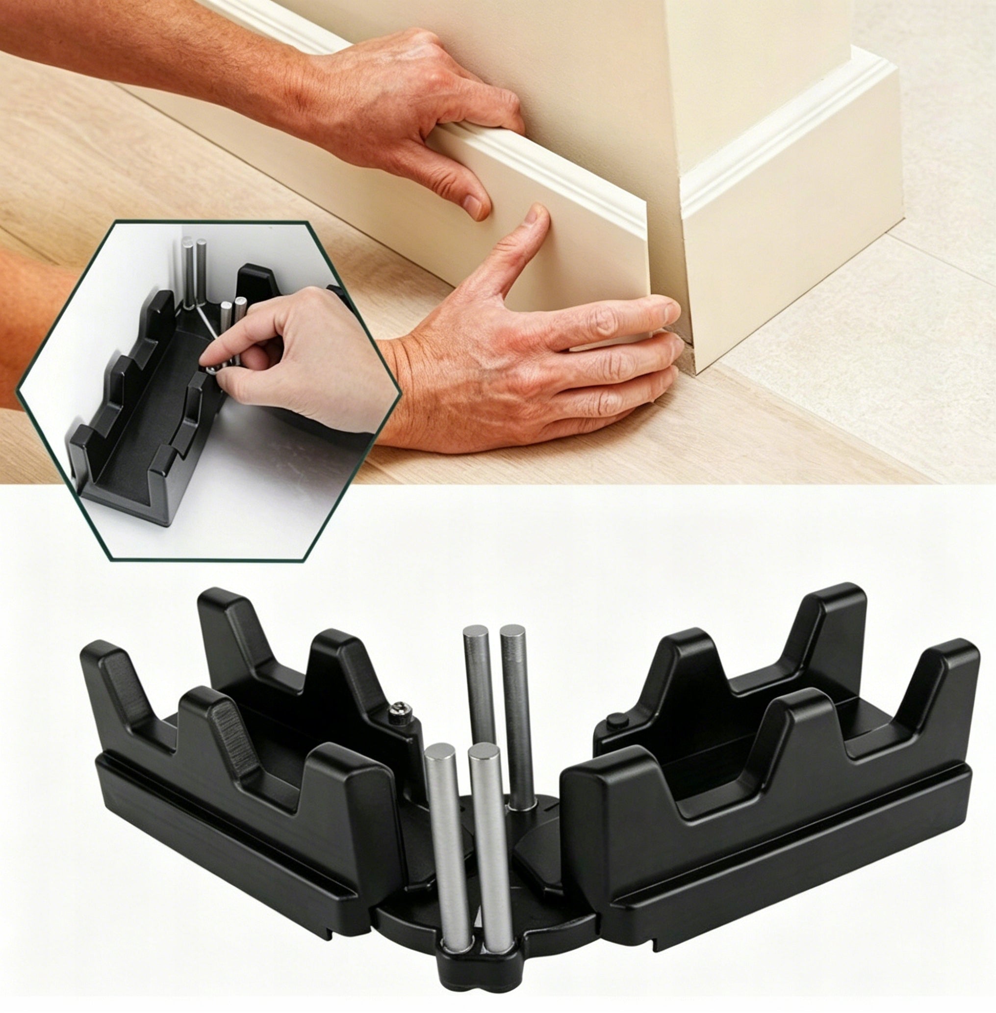 TOOL FOR CUTTING DIAGONAL ANGLES PROTRACTOR 2IN1 ABS PUNCH BOX Packaging status original