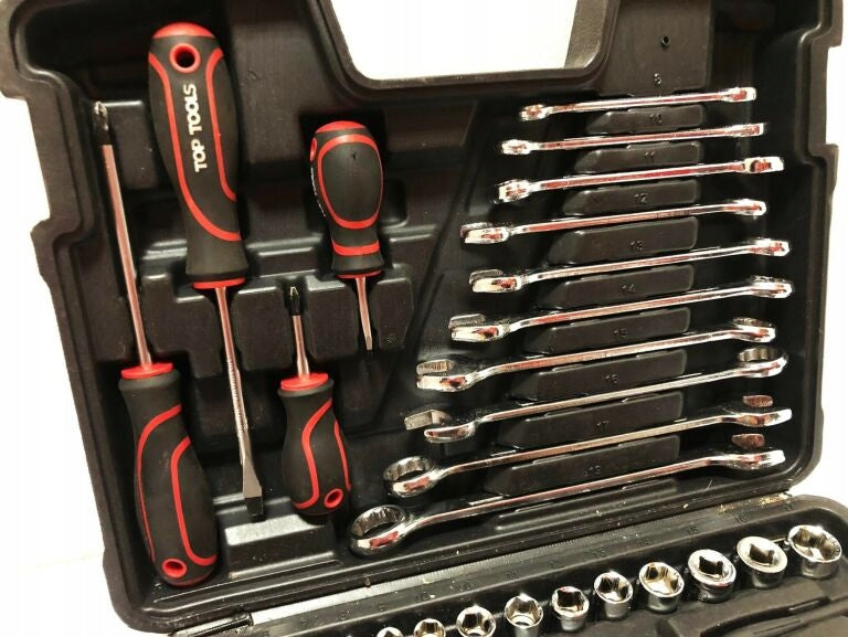 TOOL KIT 1/4" 3/8" 73 PCS 38D500 Top Tools Brand TOP TOOLS
