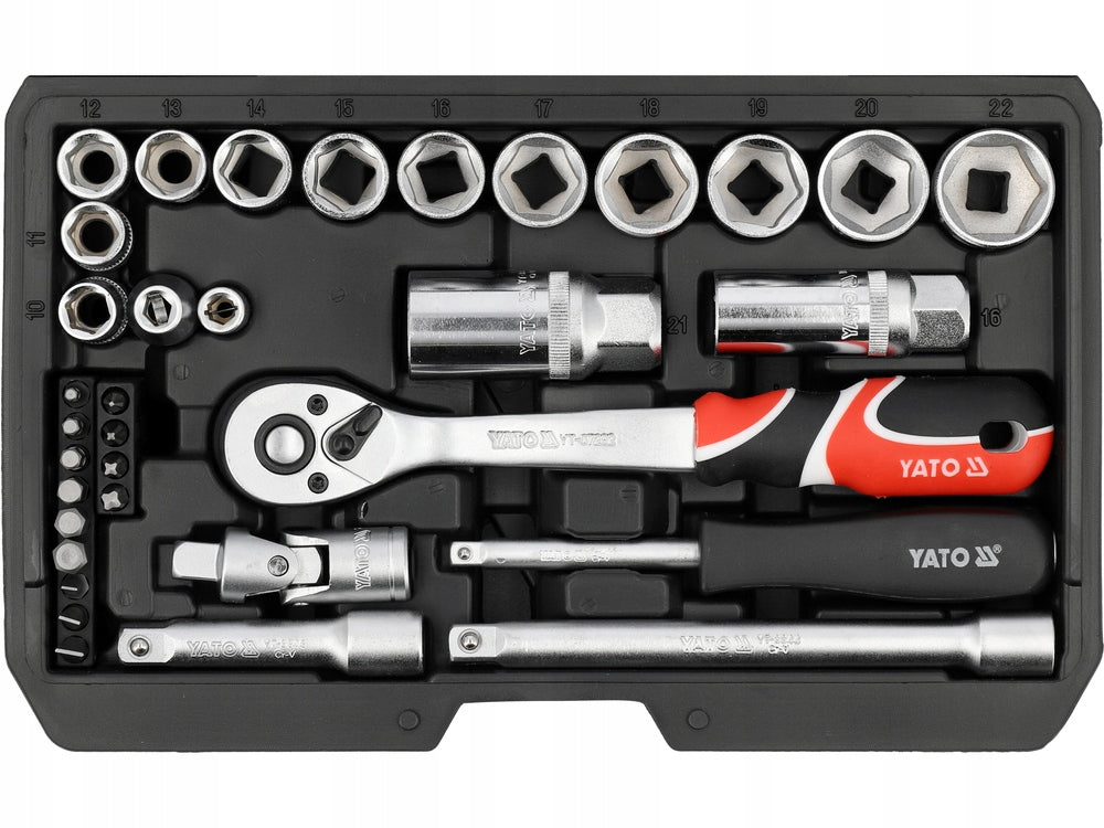 TOOL SET 1/4', 3/8' 34 PARTS - YT-38700 YATO