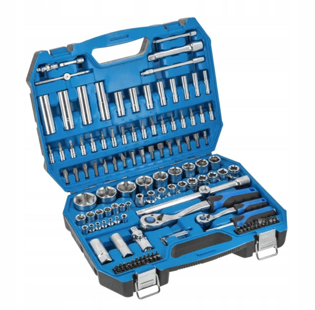 TOOL SET 144 PCS CRV RATCHET 1/4″ 1/2″ SUITCASE HÖGERT HT1R440