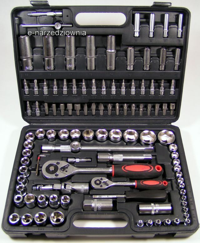 TOOL SET OF SOCKET WRENCHES 108 PCS + BITS 40 PIECES YATO EAN (GTIN) 0651815893617