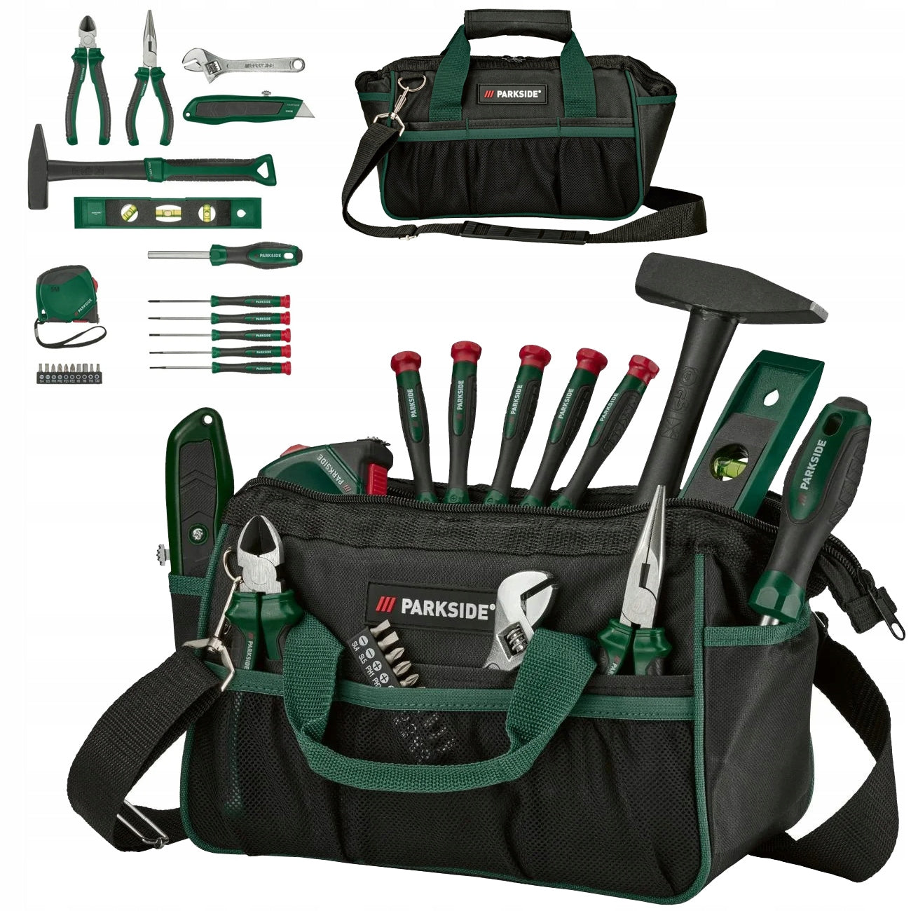 TOOL SET PARKSIDE 23 ELEMENTS TOOL BAG BITS + SCREWDRIVERS