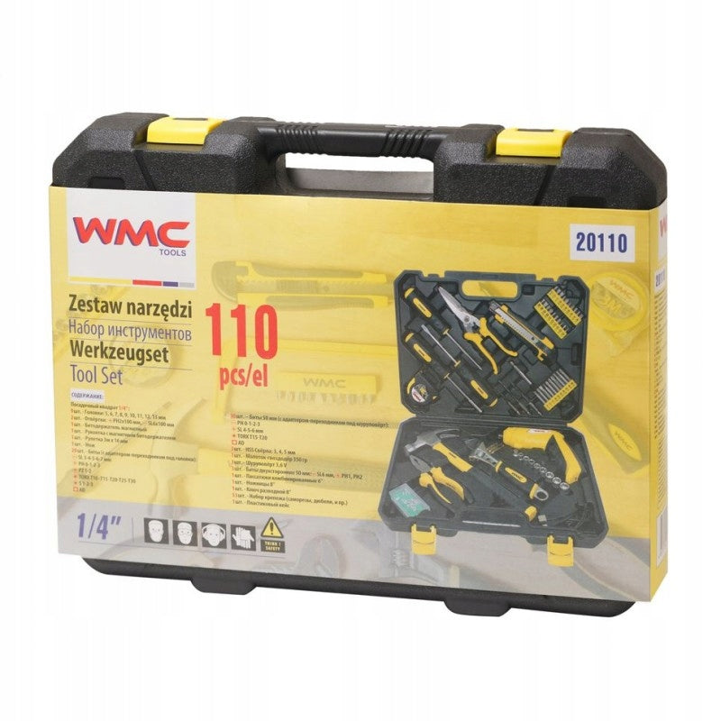 TOOL SET SCREWDRIVER WRENCHES 110 EL BITS Brand WMC Tools