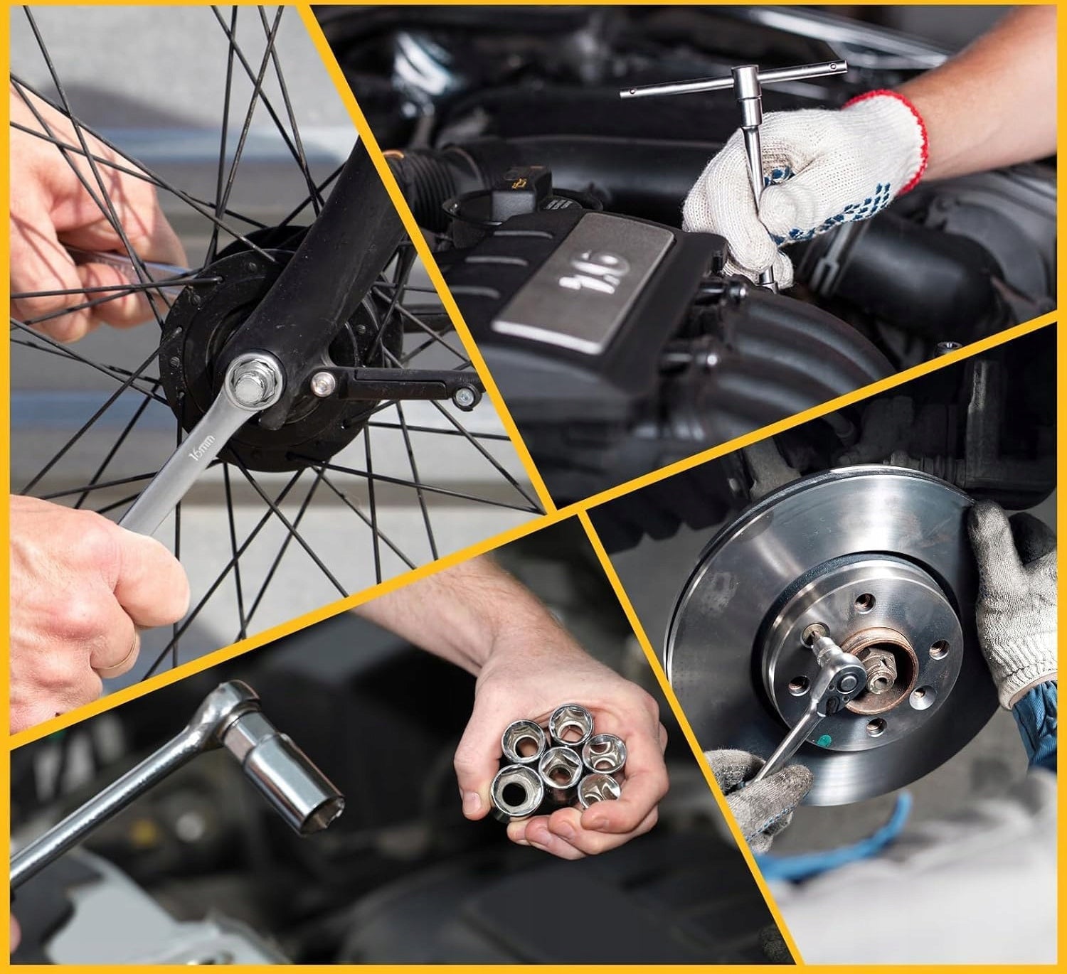 TOOL SET SOCKET WRENCHES RATCHETS SOCKET BITS 216EL Product weight with unit packaging 10.38 kg