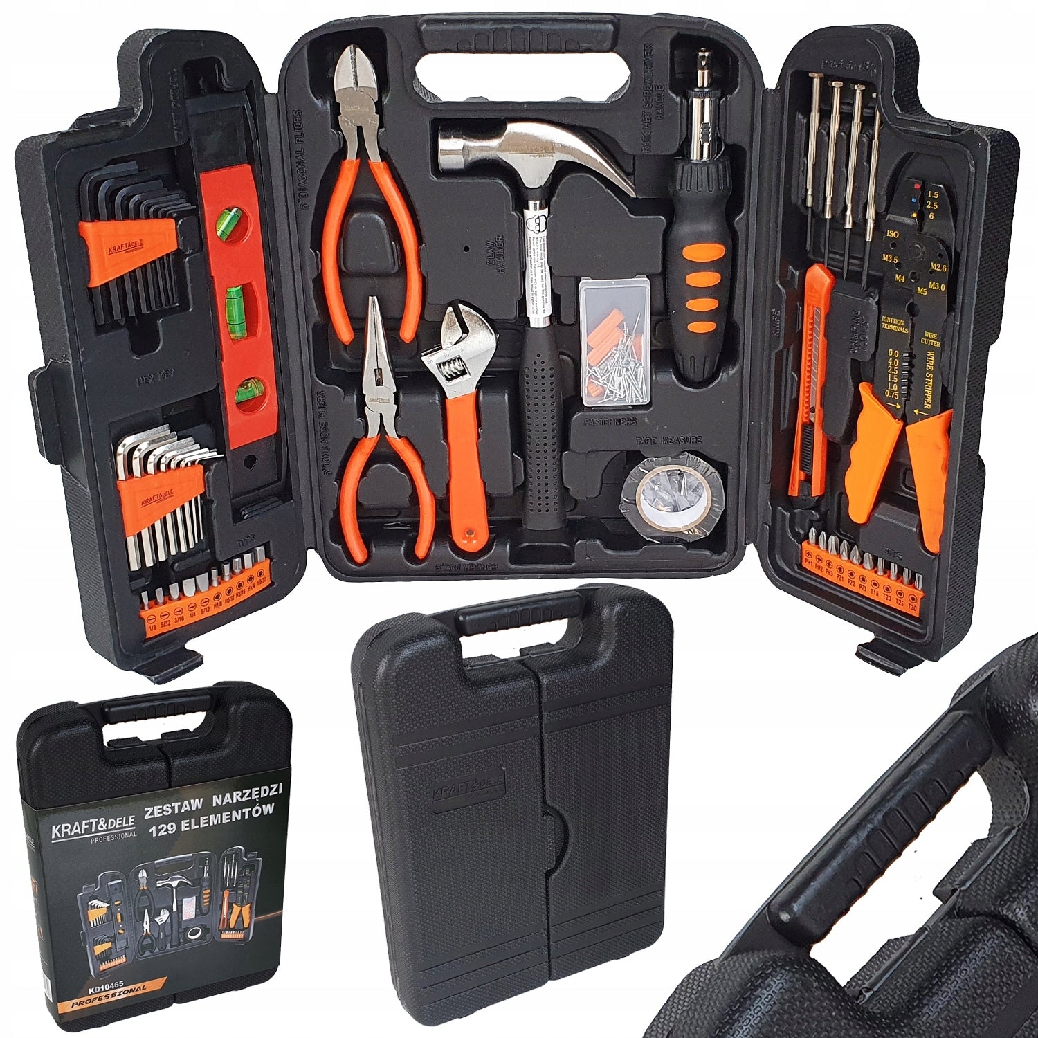 TOOL SET SUITCASE 129 ELEMENTS FOR DIY TOOL KRAFT Manufacturer code KD10465