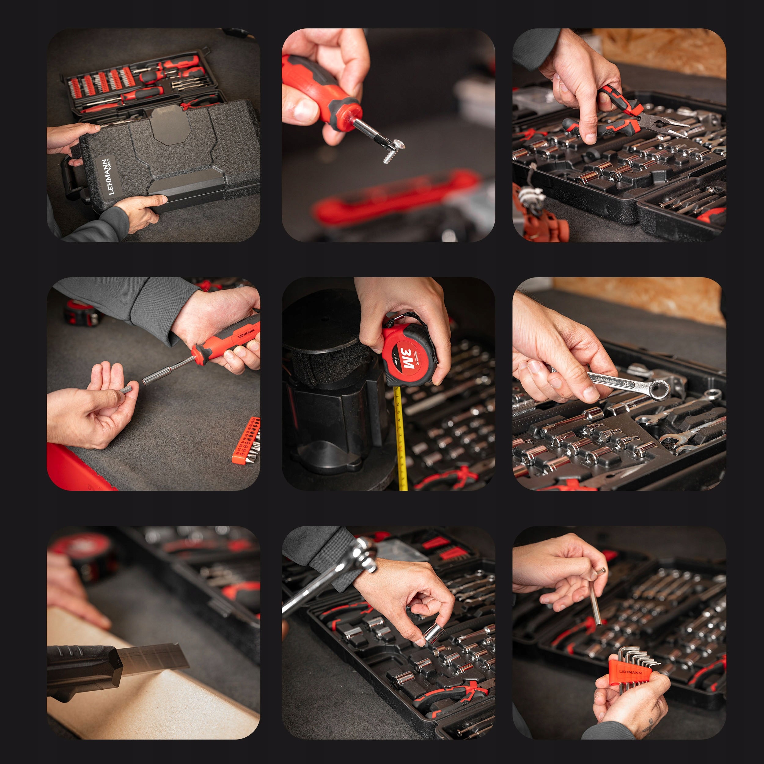 TOOL SET TOOL CASE KEYS SOCKET WRENCHES IN CASE 168 EL Manufacturer code WALIZKA NARZĘDZIOWA ZESTAW KLUCZY 168 EL
