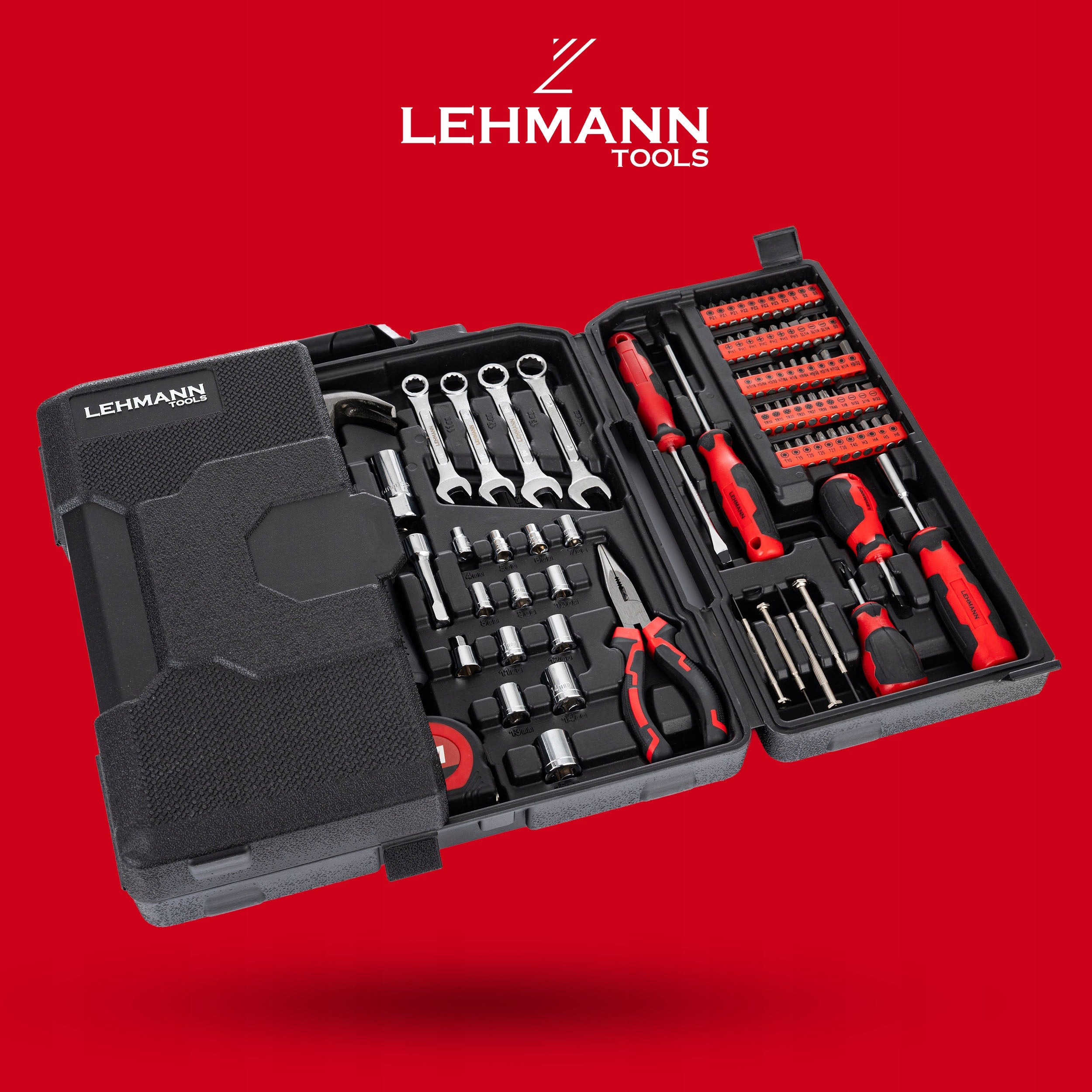 TOOL SET TOOL CASE KEYS SOCKET WRENCHES IN CASE 168 EL Packaging status original