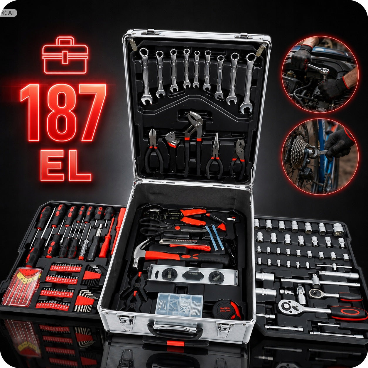 TOOL SOCKET WRENCH SET TOOL CASE SOCKET WRENCHES Packaging status original