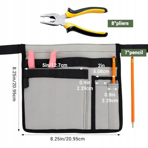 TOOL STRAP 5 POCKETS FOR MAN CANVAS ADJUSTABLE DIY for home Manufacturer code Bez marki