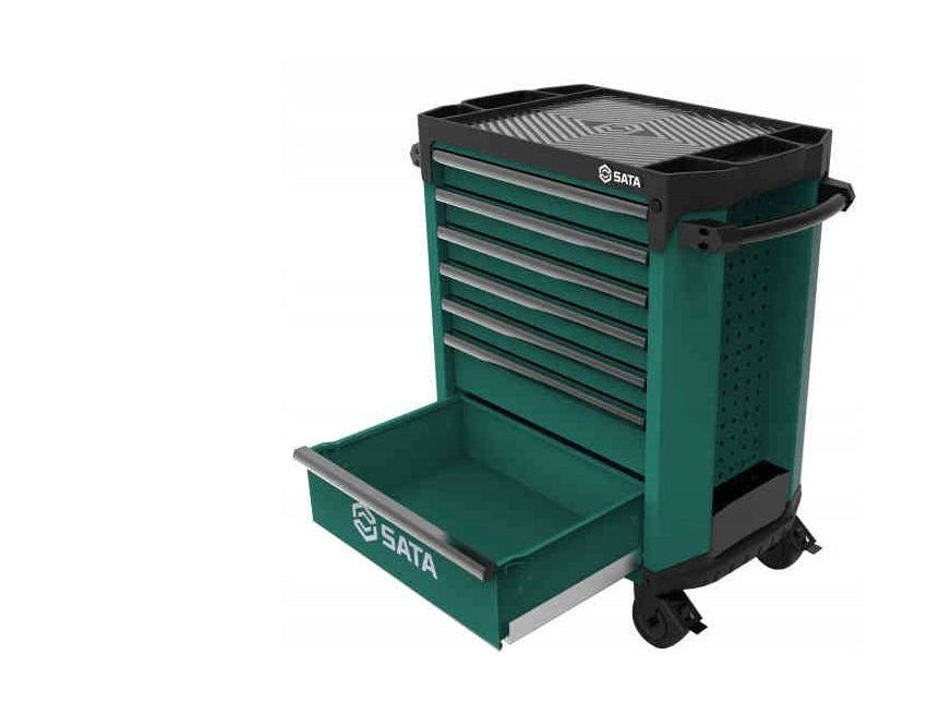 TOOL TROLLEY 7 DRAWERS ST95113G (009928) WITH 299 EL. VERSION PRO/GREEN Product weight with unit packaging 80 kg