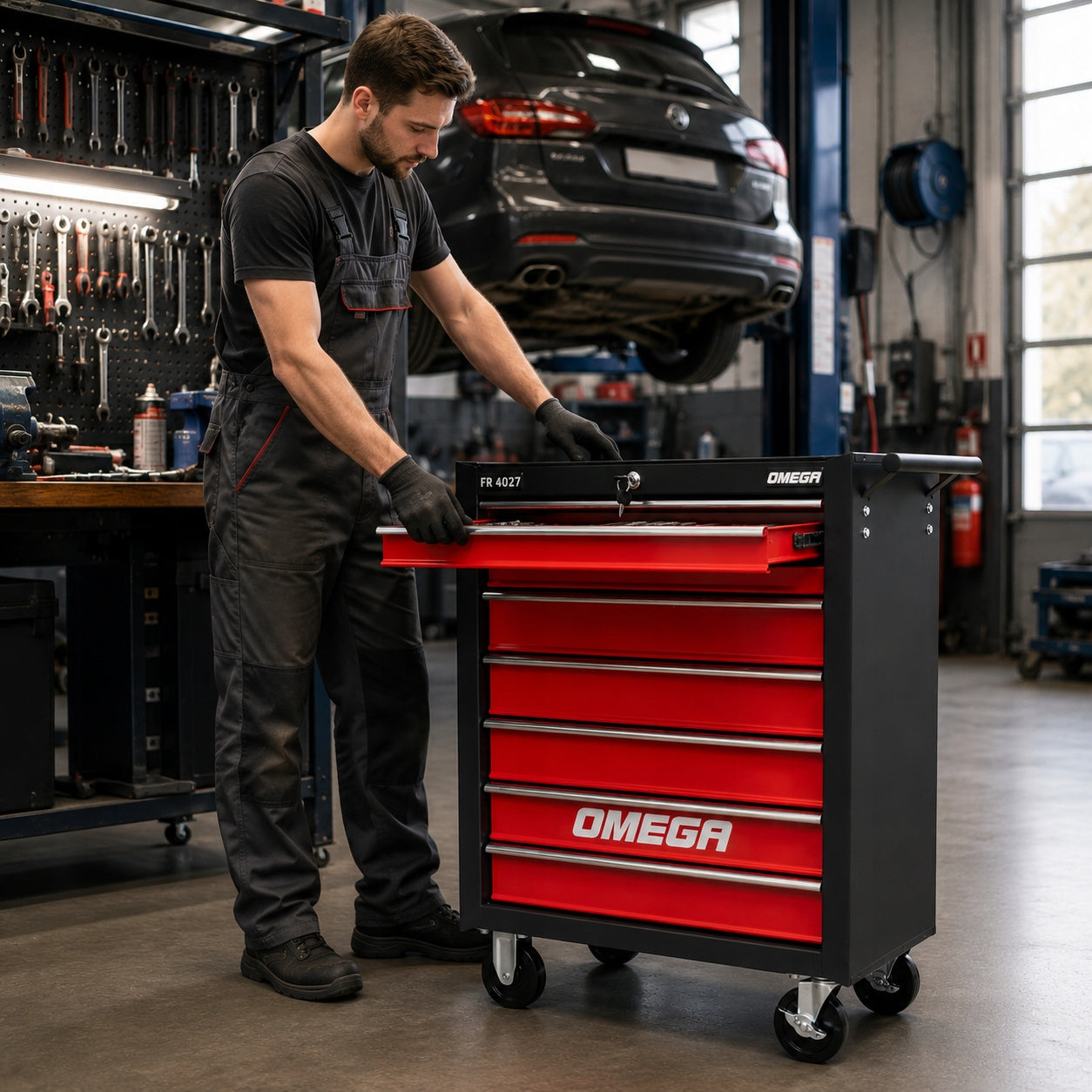 TOOL TROLLEY WORKSHOP CABINET ON WHEELS MOBILE 7 DRAWERS BRAKE Manufacturer code FR4027CC
