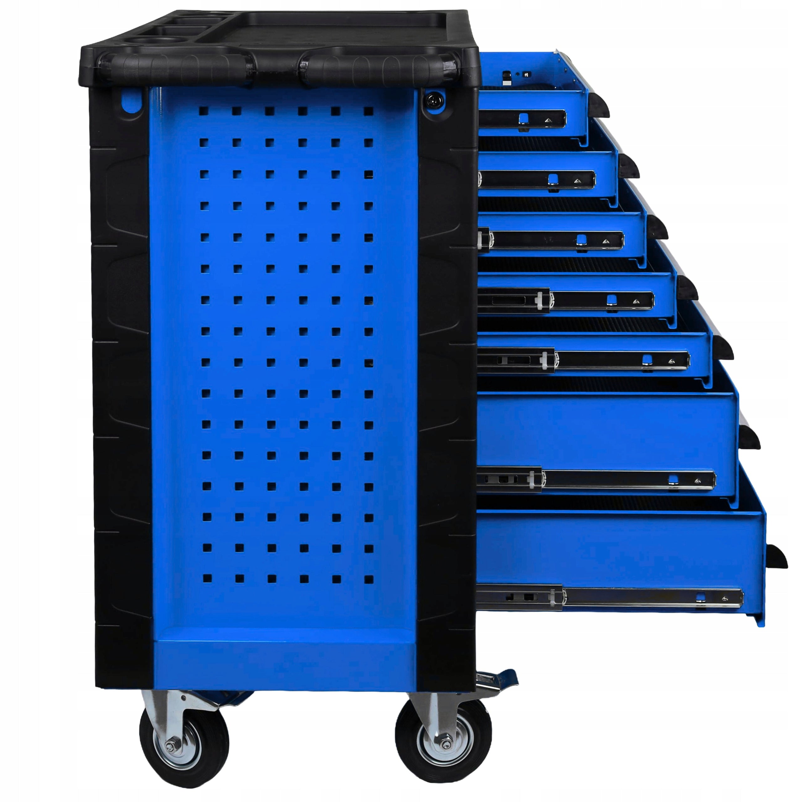 TOOL TROLLEY WORKSHOP CABINET ON WHEELS SHERMAN 7 DRAWERS BLUE Number of drawers 7