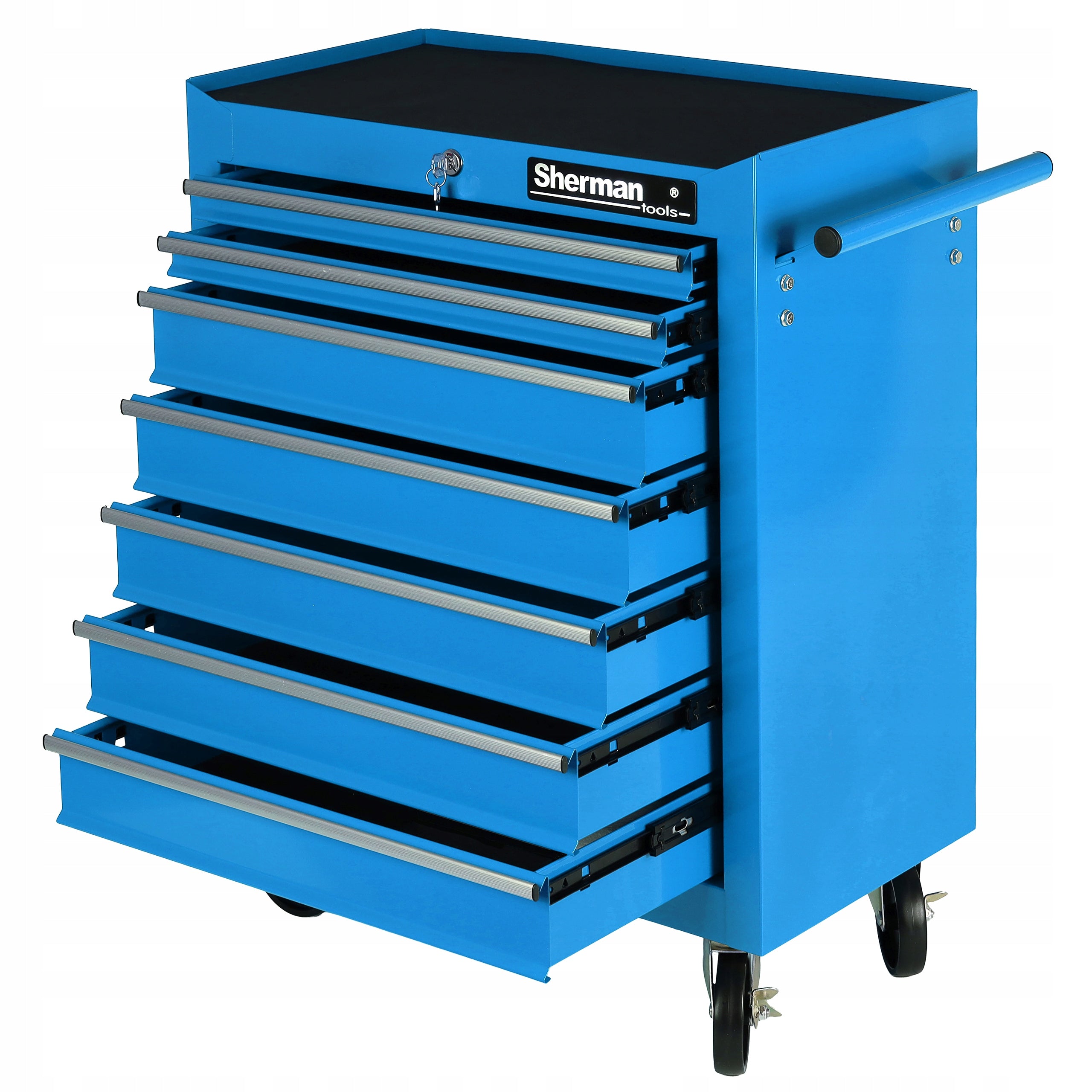 TOOL TROLLEY WORKSHOP CABINET on wheels Sherman | 7 DRAWERS nb Brand Sherman