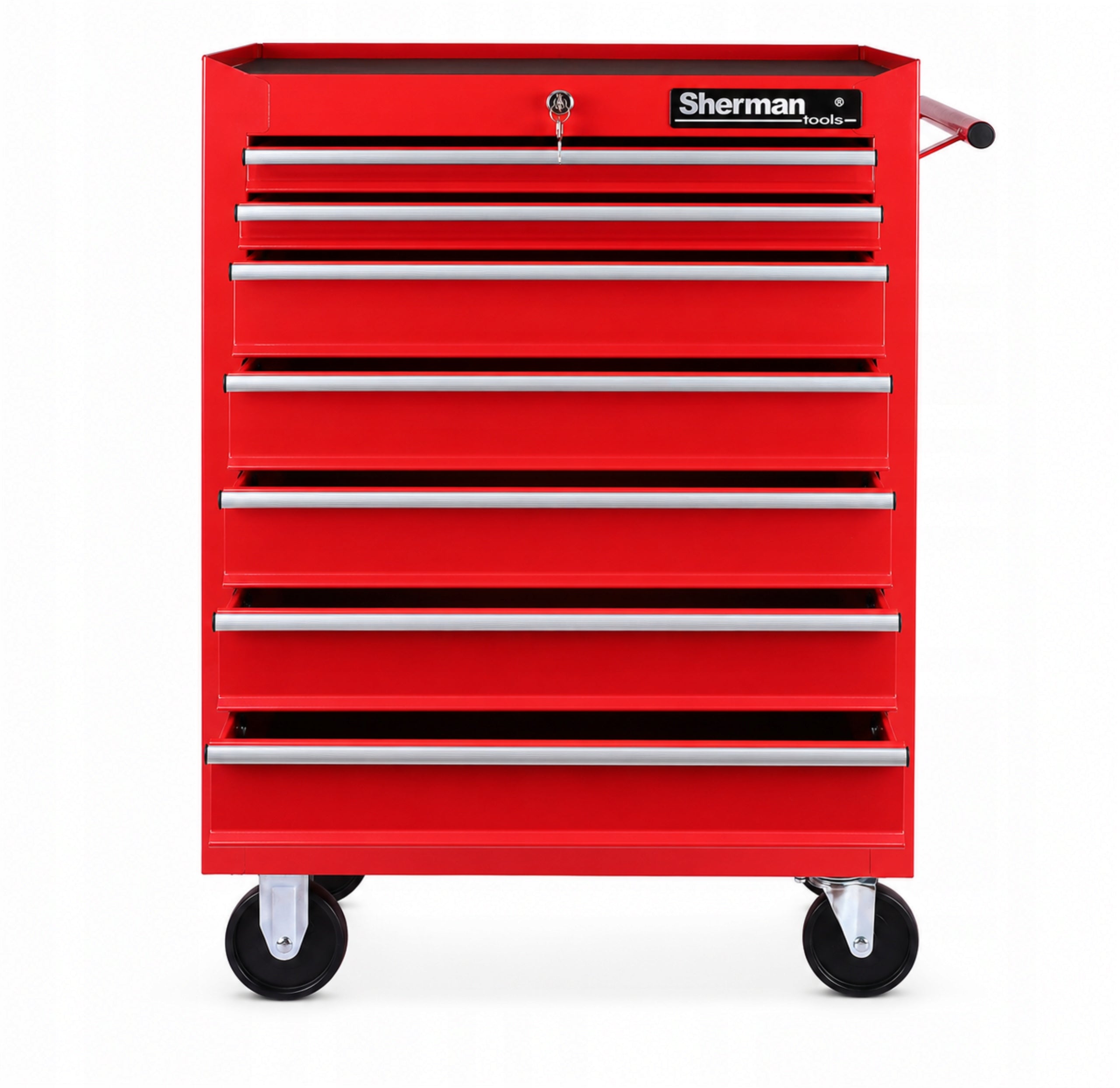 TOOL TROLLEY WORKSHOP CABINET on wheels Sherman|7 DRAWERS red Manufacturer code 7811543