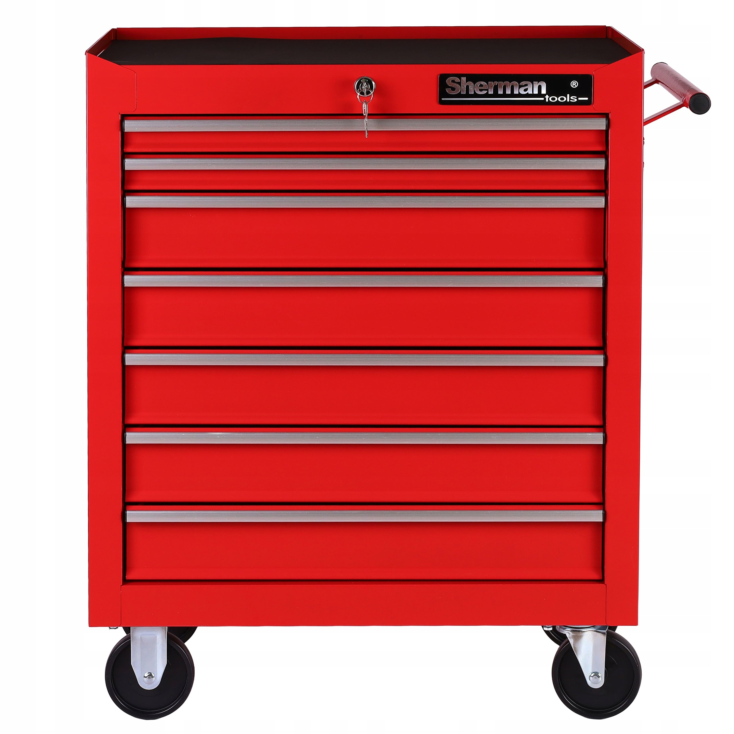 TOOL TROLLEY WORKSHOP CABINET on wheels Sherman|7 DRAWERS red Product weight with unit packaging 25 kg