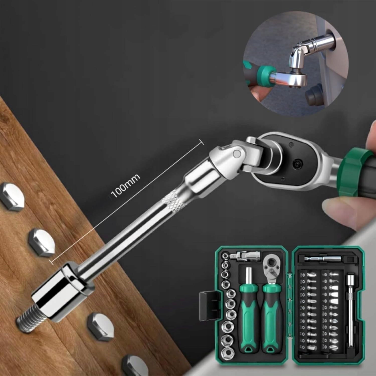TOOL WRENCH SET 40 PCS GARAGE RATCHET CAR CAP Manufacturer code vtrhszdhredhb