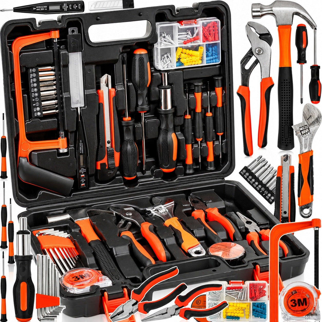 TOOL WRENCH SET SOCKET WRENCHES IN CASE 100 EL TOOL CASE