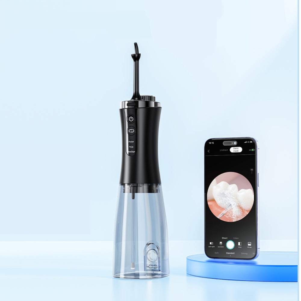 TOOTH IRRIGATOR WIRELESS DENTAL CAMERA 2 OPERATING MODES 5 NOZZLES Color black