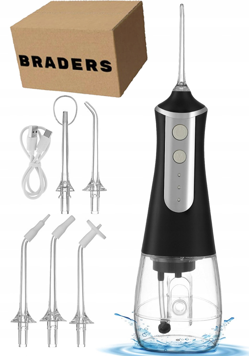 TOOTH IRRIGATOR WIRELESS DENTAL POWERFUL OPERATING MODES 5 NOZZLES