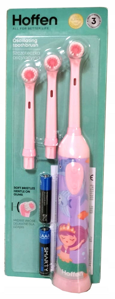 TOOTHBRUSH OSCILLATING HOFFEN KHET007 FOR CHILDREN PINK Brand Hoffen