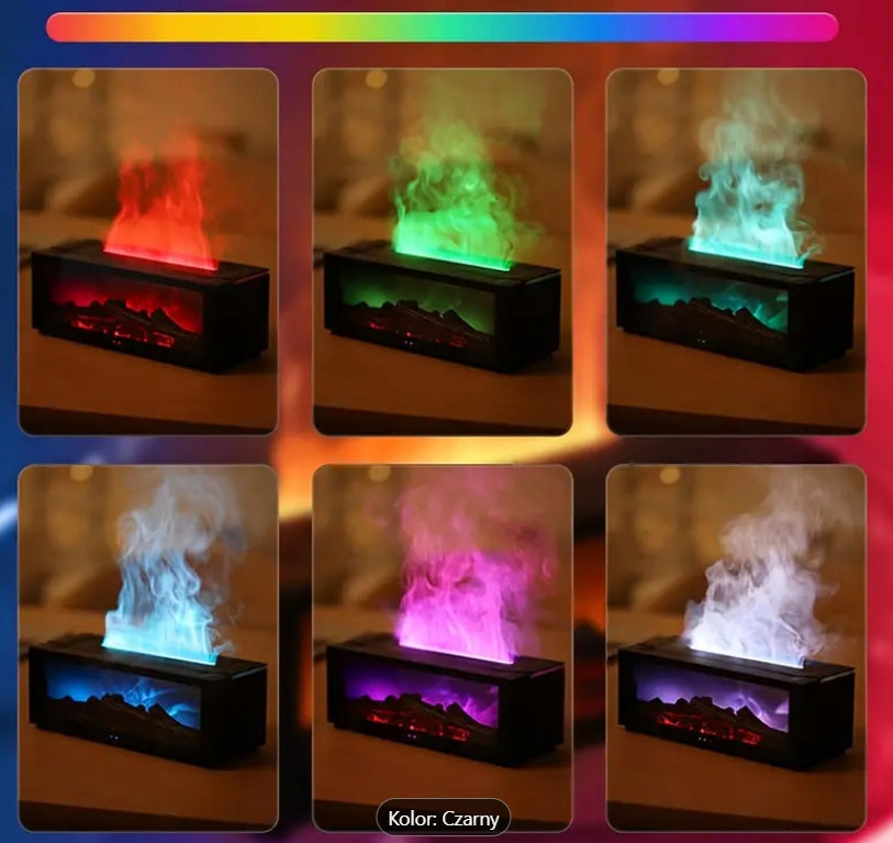 TOP ONE HUMIDIFIER FRAGRANCE FIREPLACE Dominant color black