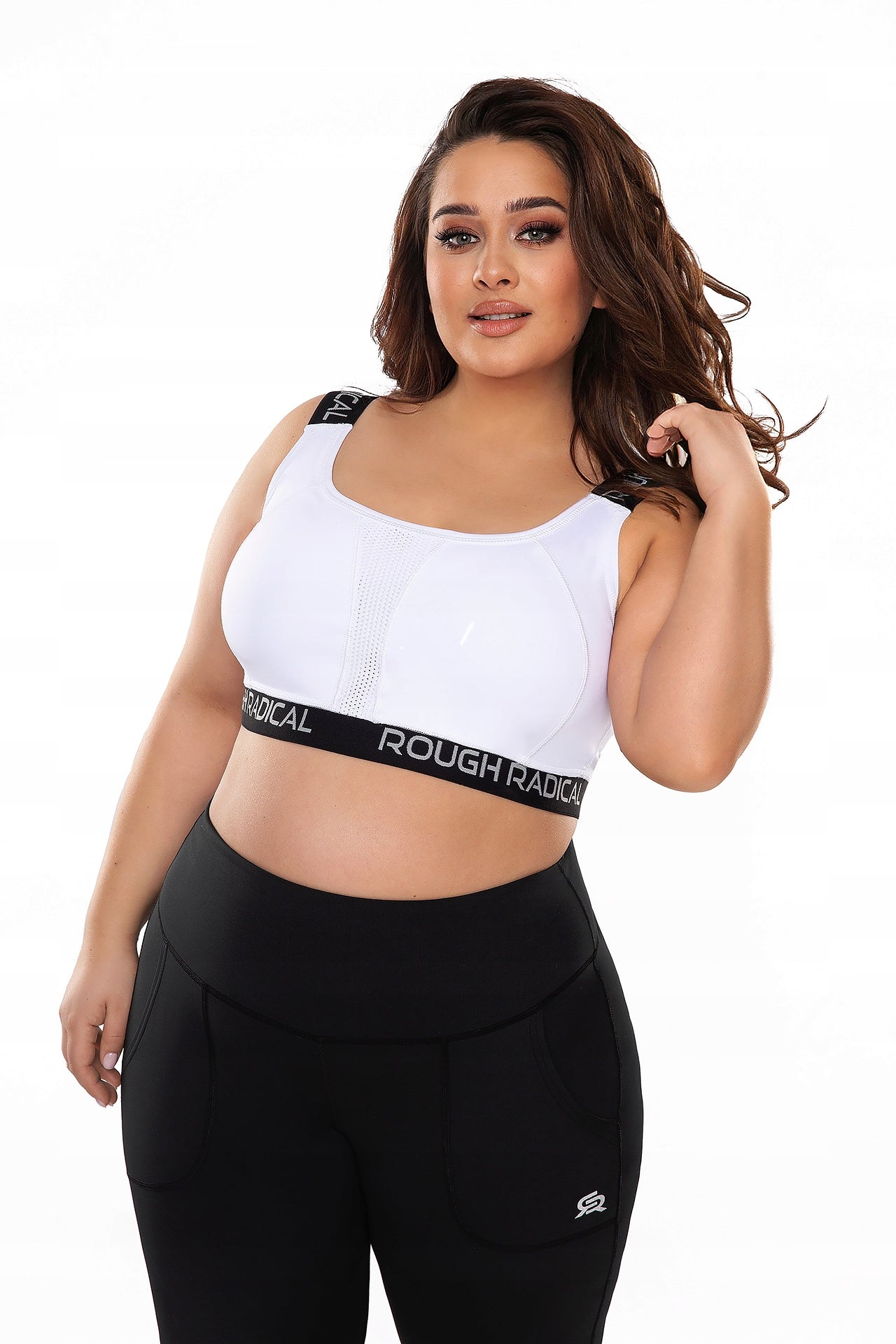 Sportinė liemenėlė moterims Sports Bra Sporting +, baltos spalvos