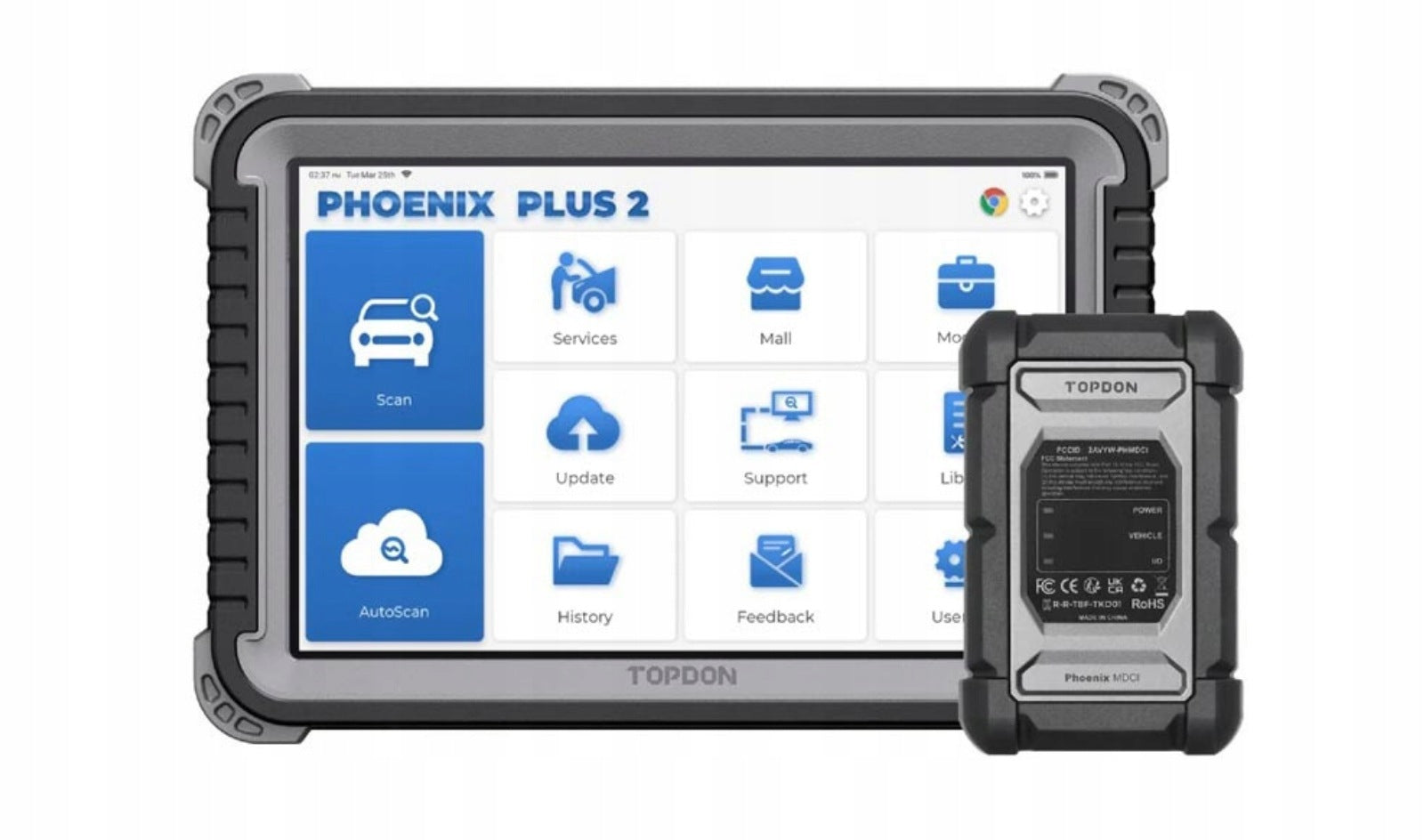 TOPDON Phoenix Plus 2 diagnostic tester update to 26.02.2028
