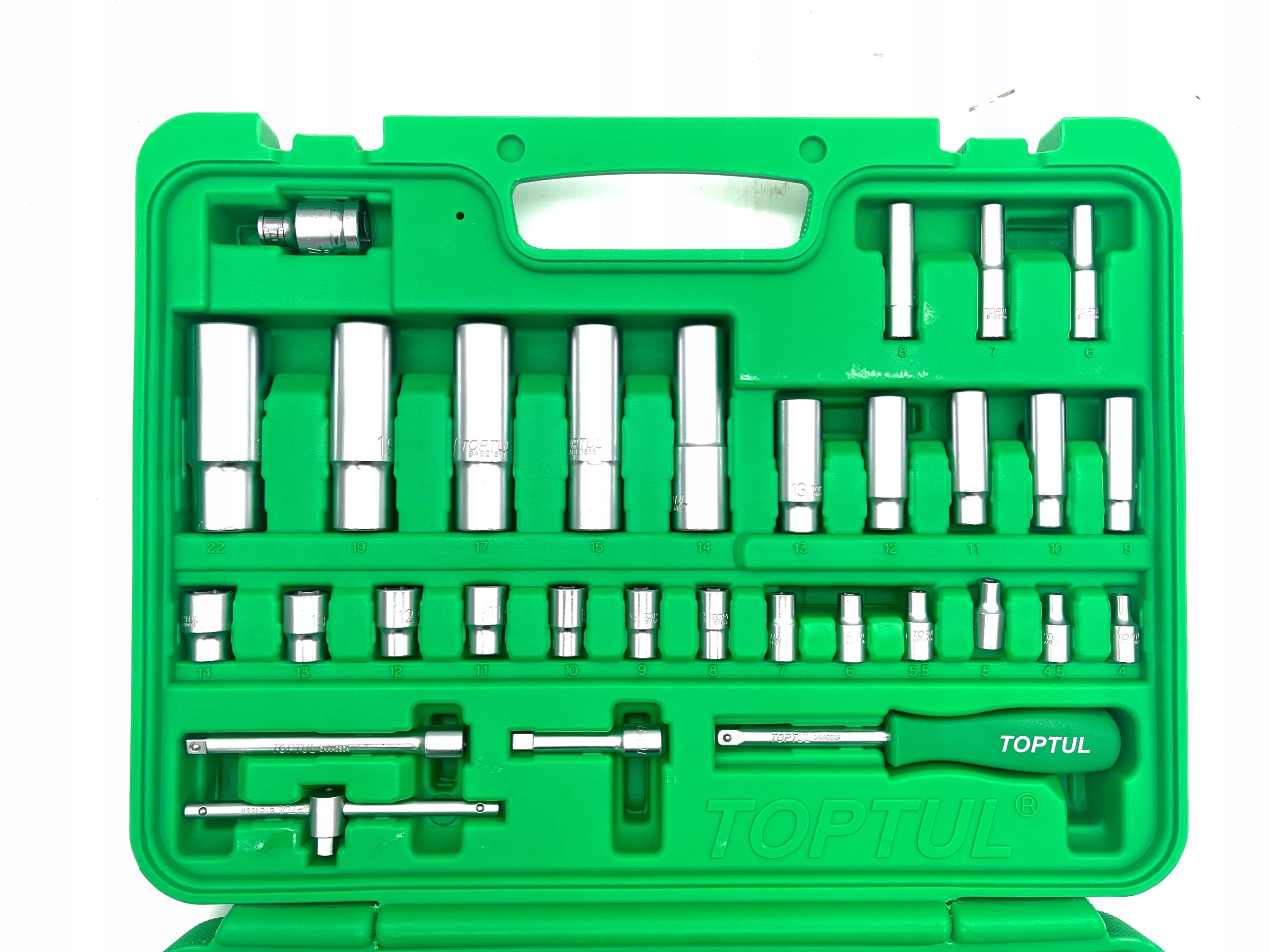 TOPTUL GCAI108R 108-Piece 1/4" 1/2" Tool Set Number of items in the set 108