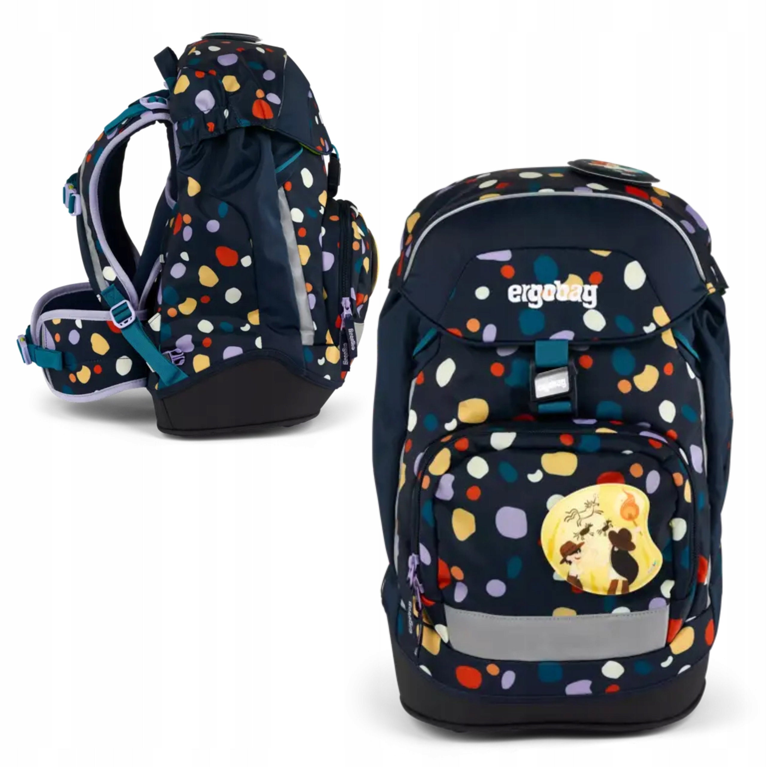 TORNISTER school backpack for girls Mosaic Stone Bear ERGOBAG Manufacturer code 00575-90277-10