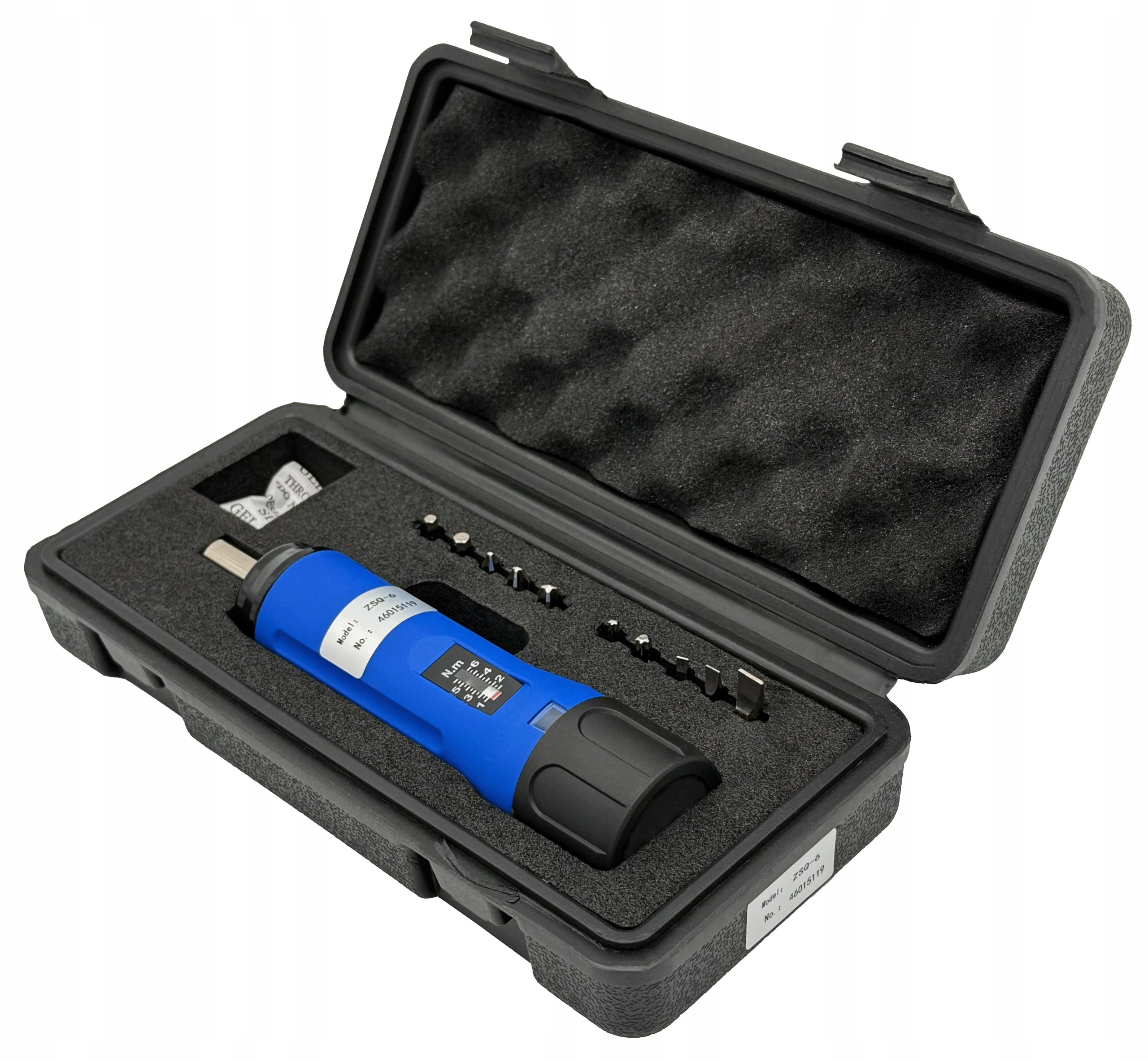 TORQUE SCREWDRIVER 1/4'' 1 - 6 NM SCREWDRIVER WITH BITS PROTESTER ZSQ-6 Packaging status original