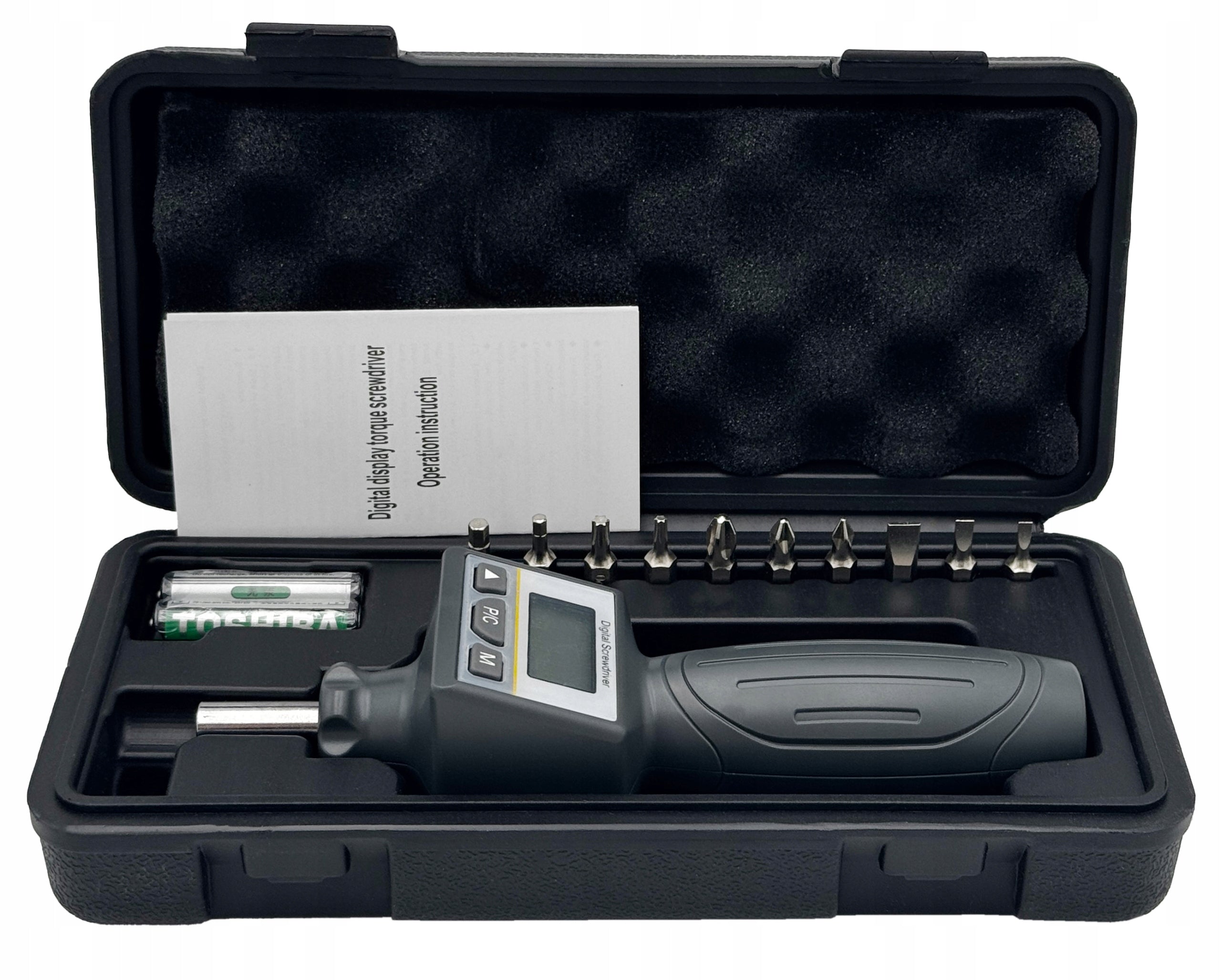 TORQUE SCREWDRIVER 1/4 DIGITAL 0.2 - 2 NM SCREWDRIVER WITH BITS PROTESTER Manufacturer code ANS-R-2