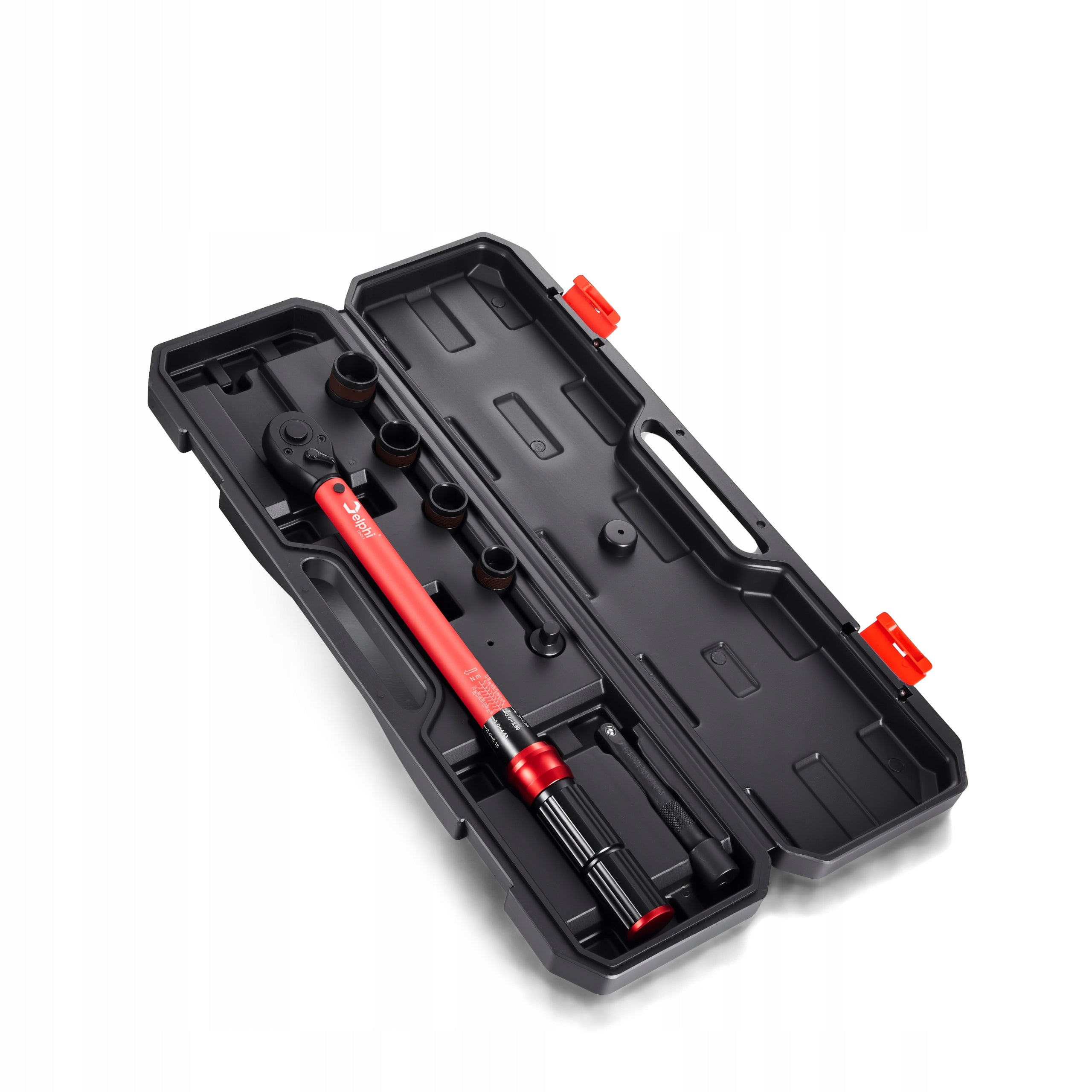 TORQUE WRENCH 1/2 40-220Nm CrMO & CrV + 4 CAPS 17,19,21,24 +- 3% Key type torque