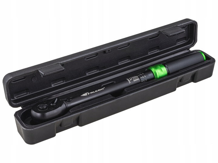 TORQUE WRENCH 1/2 WITH LOCK 10-60NM COMPLIANCE WITH ISO 6789 CRV CASE Brand Falcon