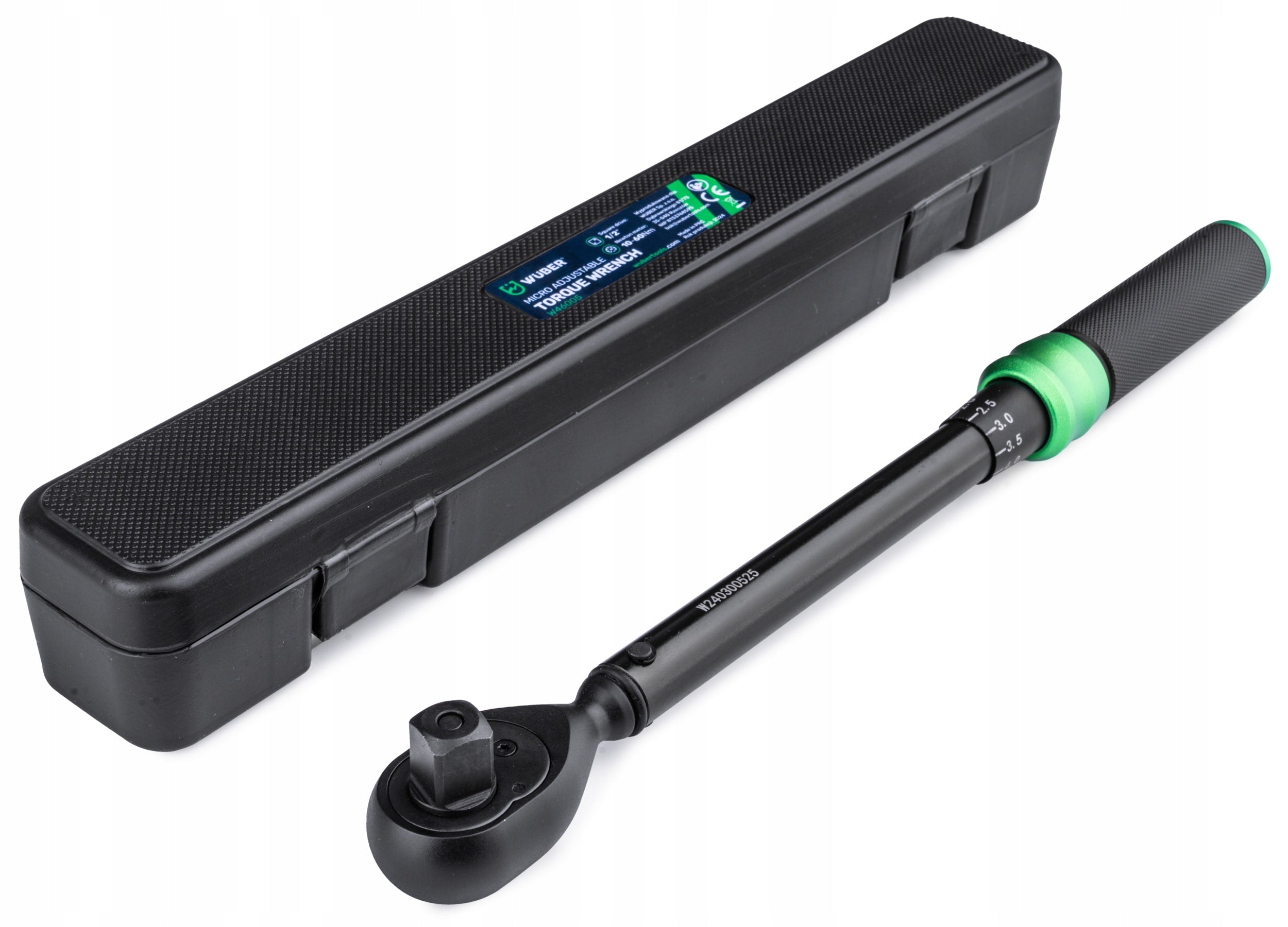 TORQUE WRENCH 1/2"WITH LOCK 10-60NM COMPLIANCE WITH ISO 6789 CRV CASE EAN (GTIN) 5905873300262