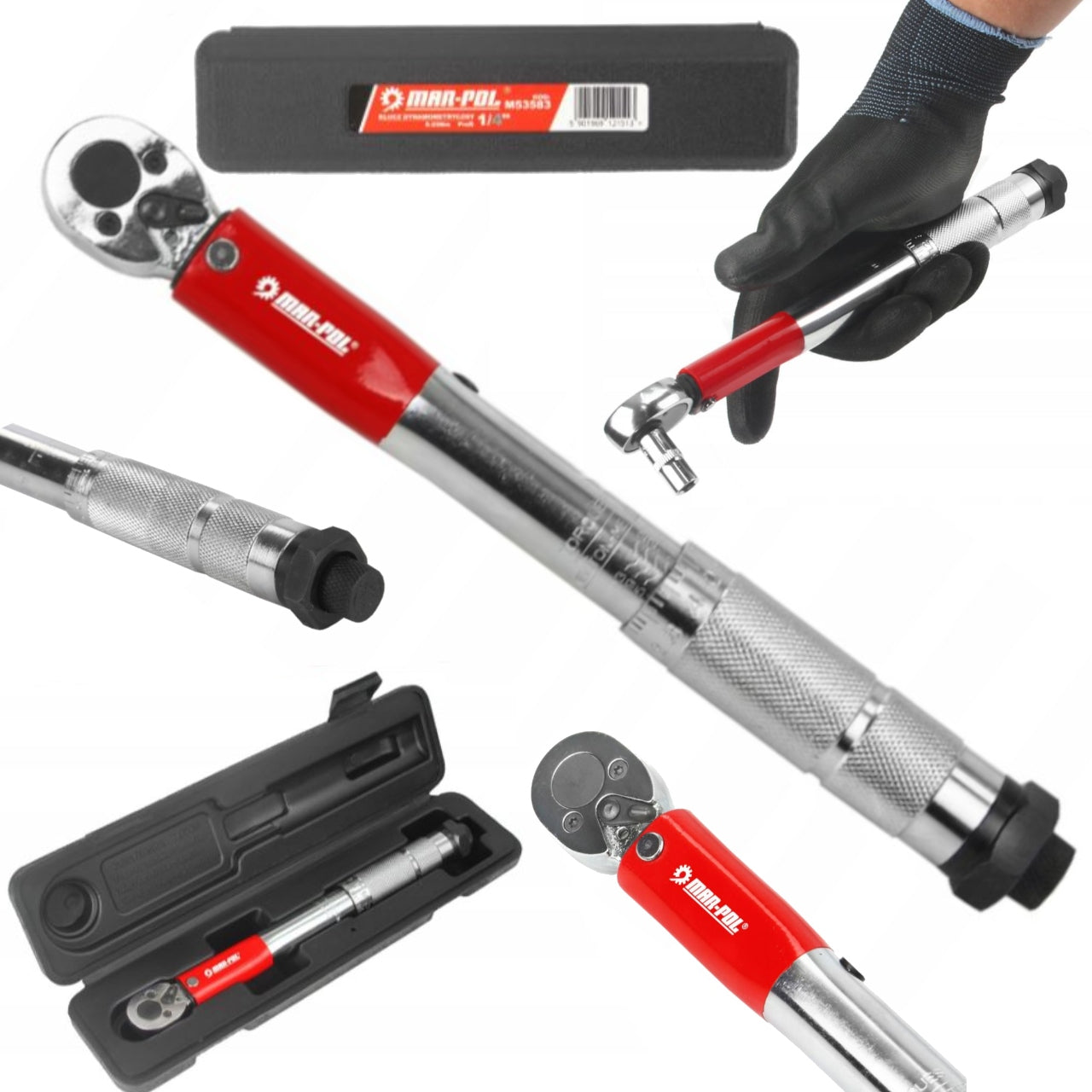 TORQUE WRENCH 1/4" 5-25Nm /Profi MAR-POL, Key type torque