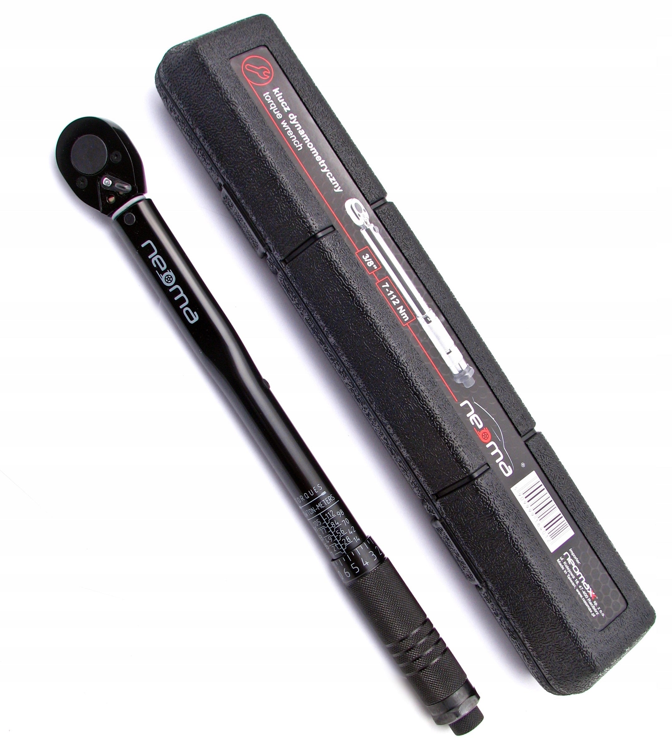 TORQUE WRENCH 3/8 WITH LOCK 7-112Nm CALIBRATION CERTIFICATE IN CASE Manufacturer code NT3214-3